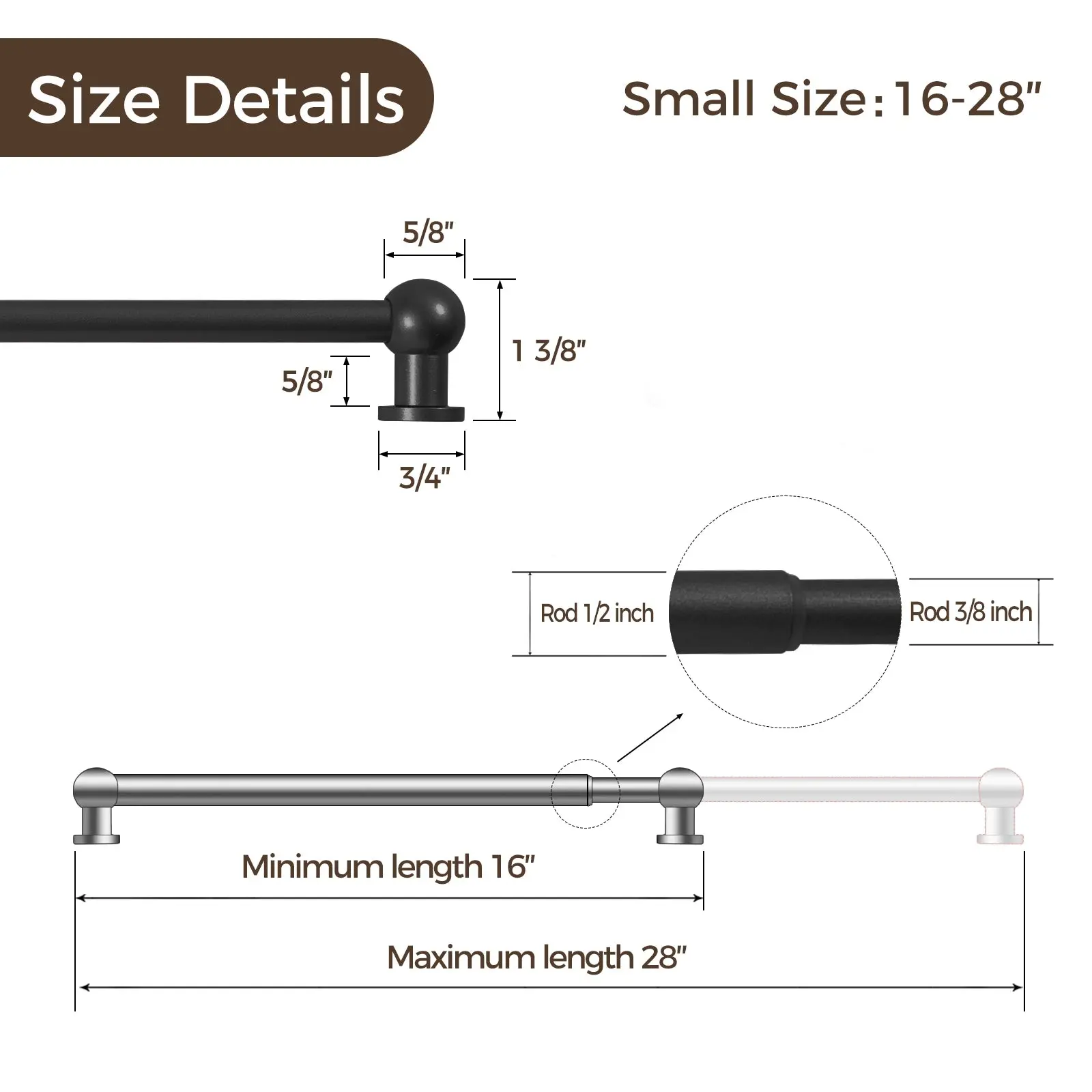 Milo Cafe Curtain Rods with Rings - Image 20