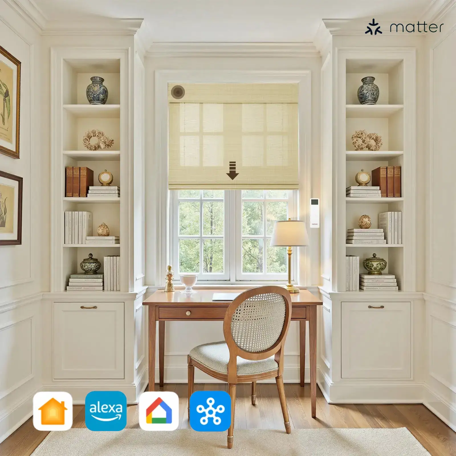Motorized Window Woven Bamboo Shades - Image 16