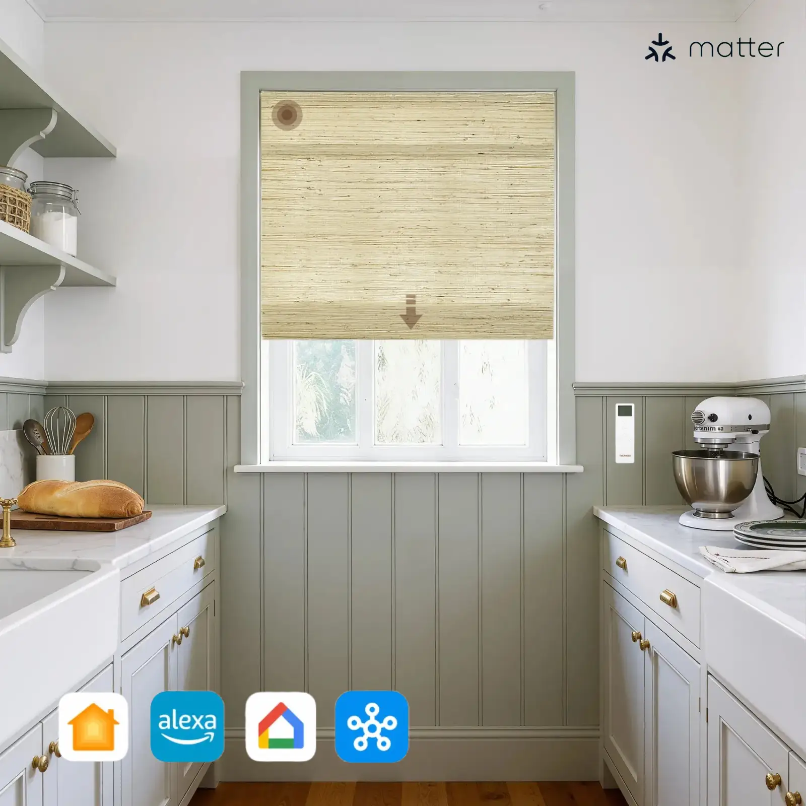 Motorized Window Woven Bamboo Shades - Image 26