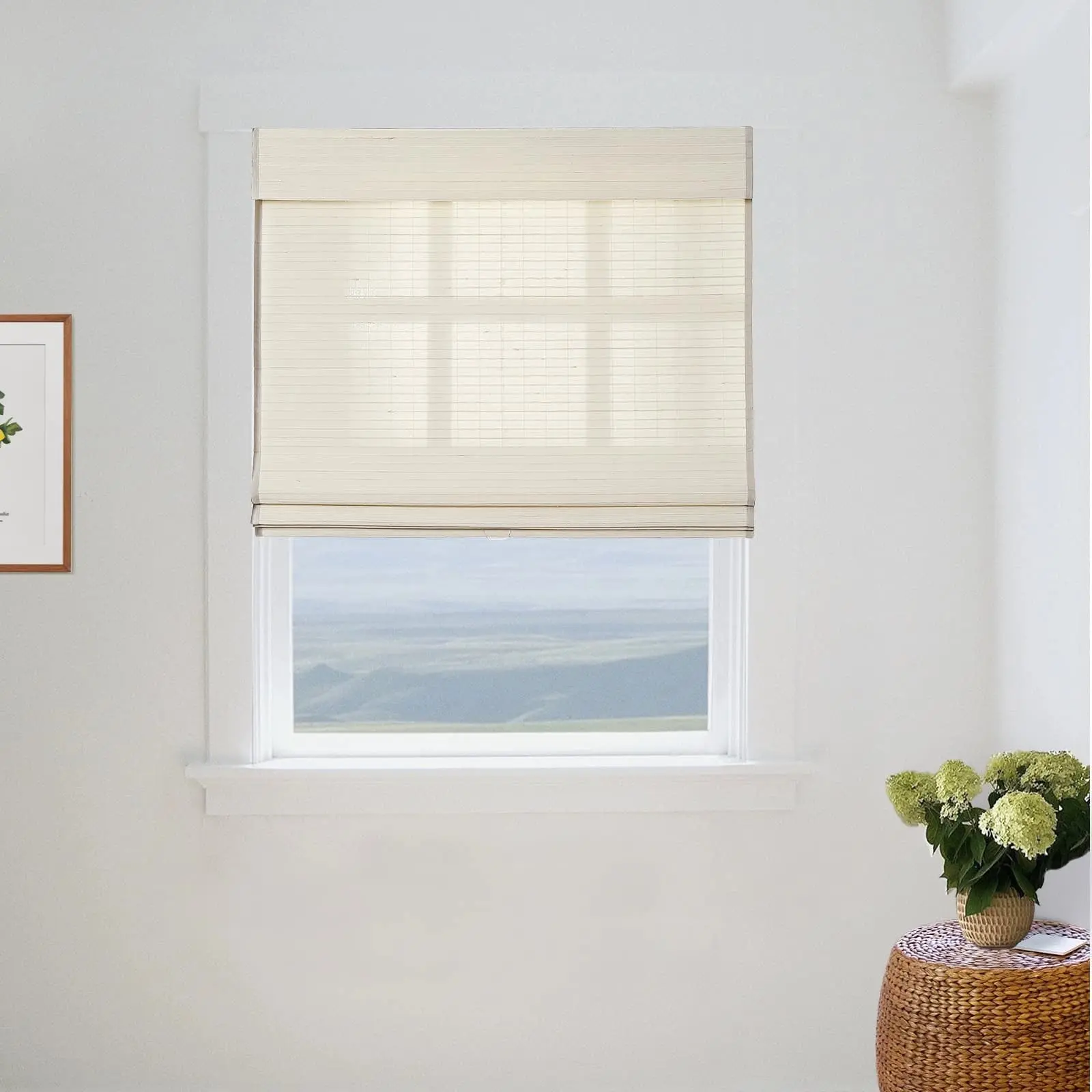 Lay Natural Flax Bamboo Woven Shade - Sandstone - Image 14
