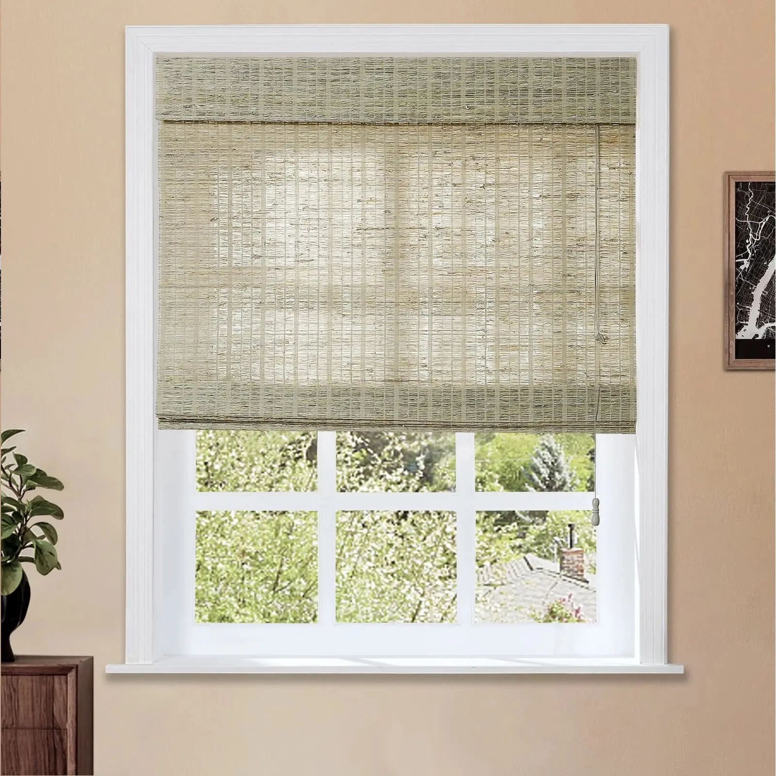 Lay Natural Jute Bamboo Woven Shade - Straw - Image 10