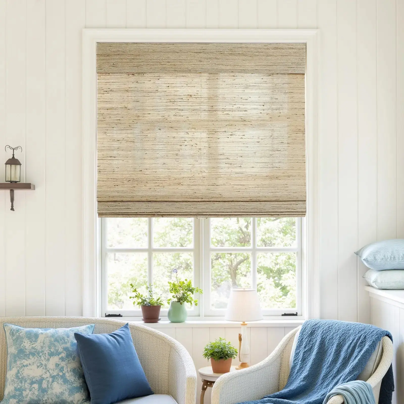Lay Natural Ramie Bamboo Woven Shade - Beige - Image 3