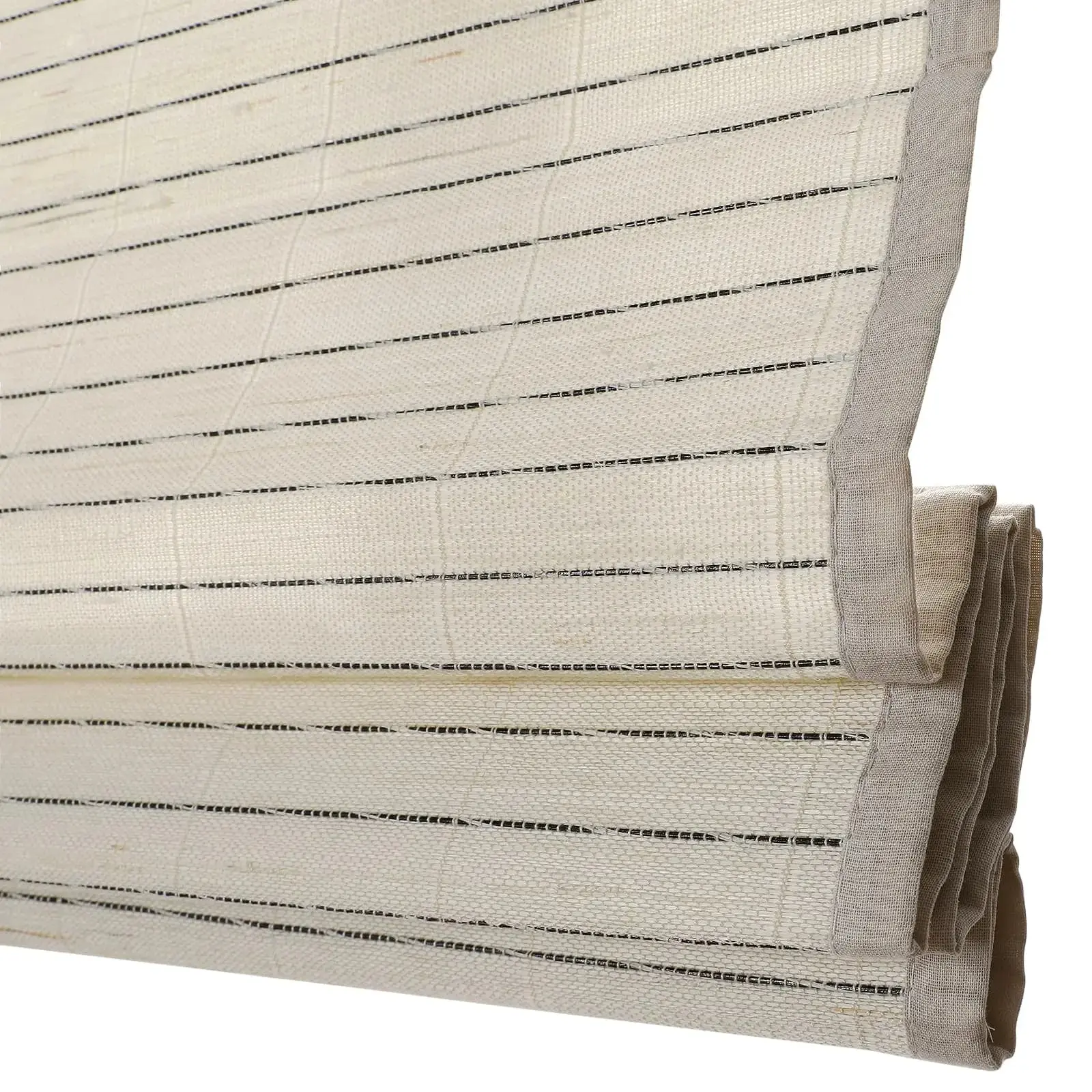 Lay Natural Ramie Bamboo Woven Shade - Beige White - Image 6
