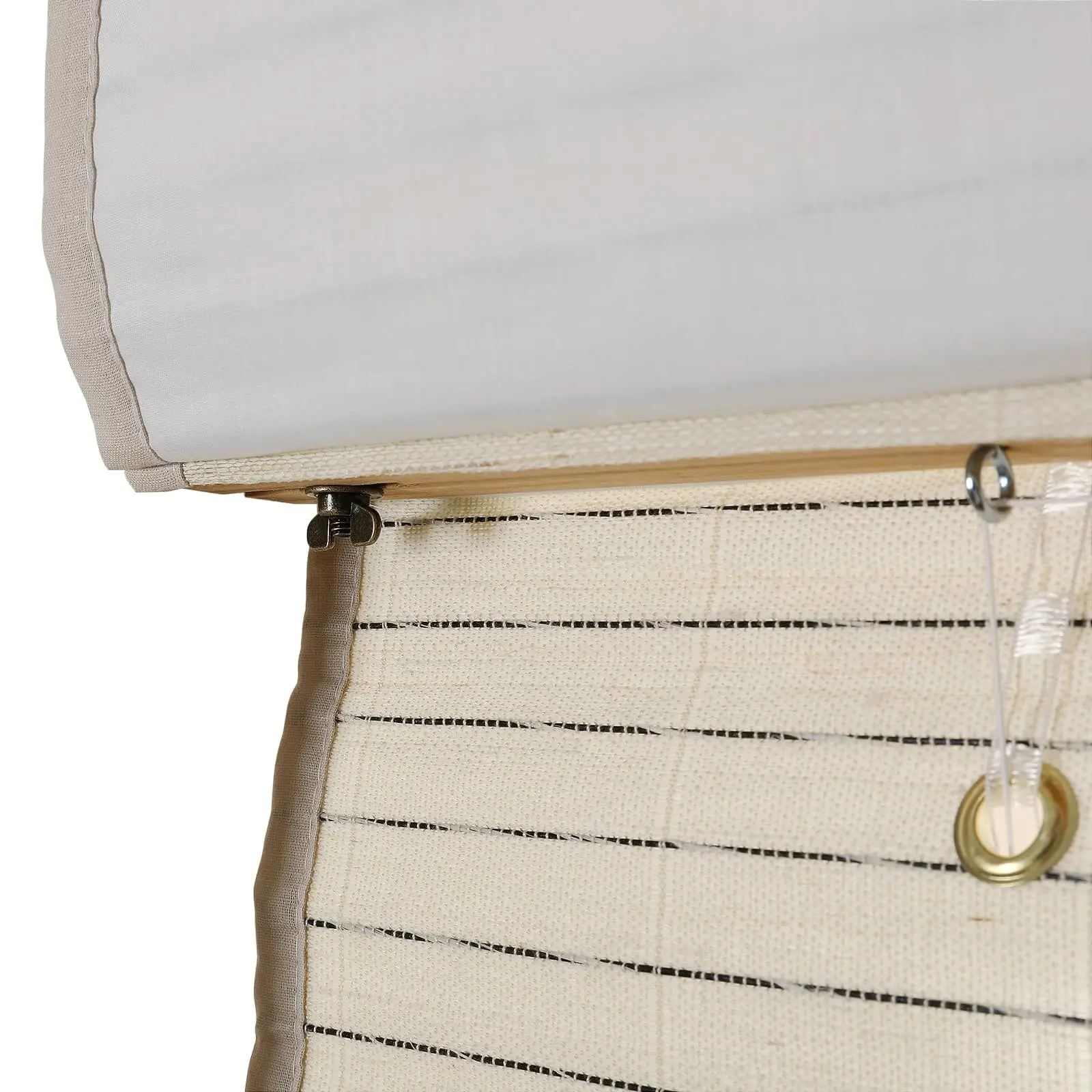 Lay Natural Ramie Bamboo Woven Shade - Beige White - Image 8