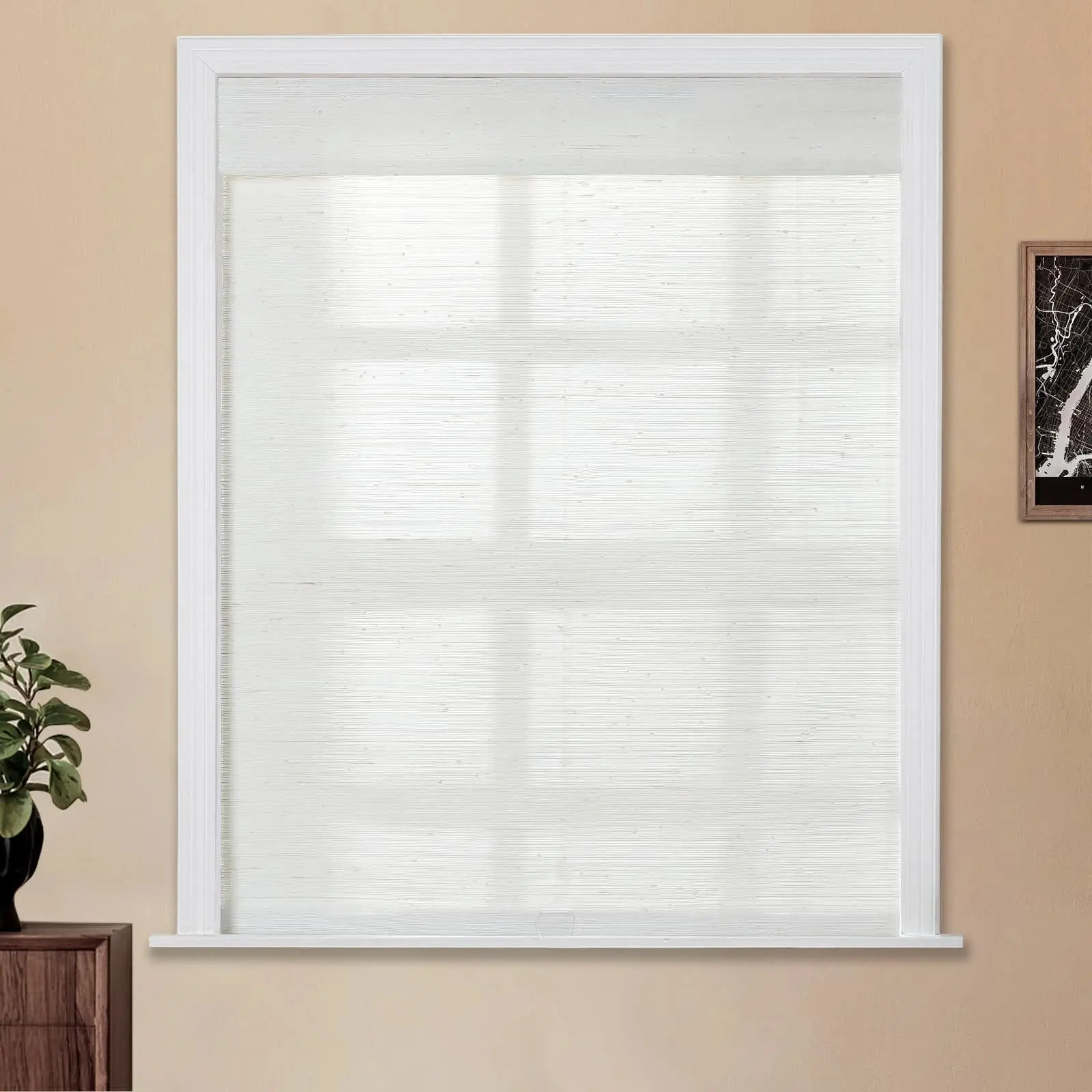 Lay Natural Ramie Bamboo Woven Shade - Rattan White - Image 13