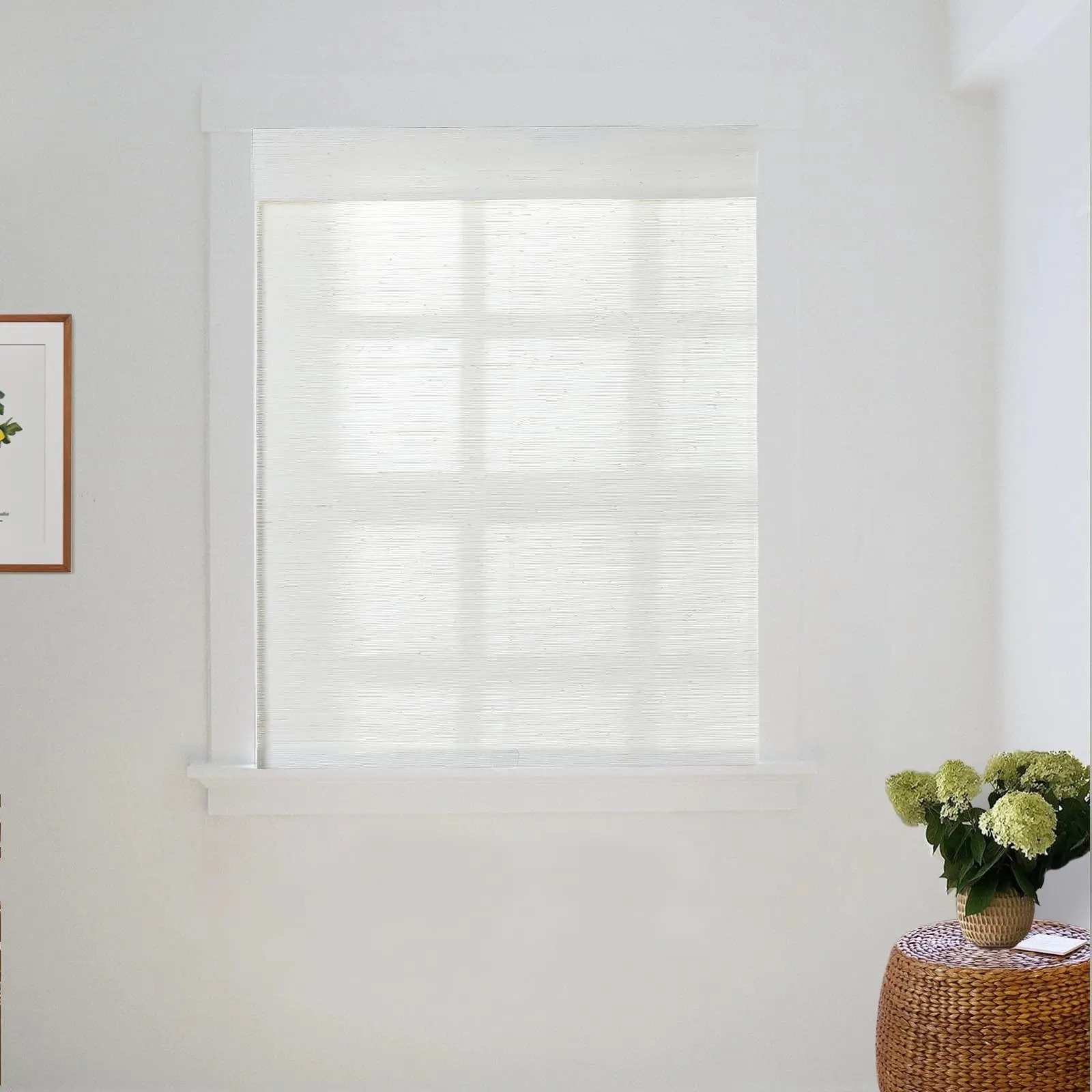 Lay Natural Ramie Bamboo Woven Shade - Rattan White - Image 14