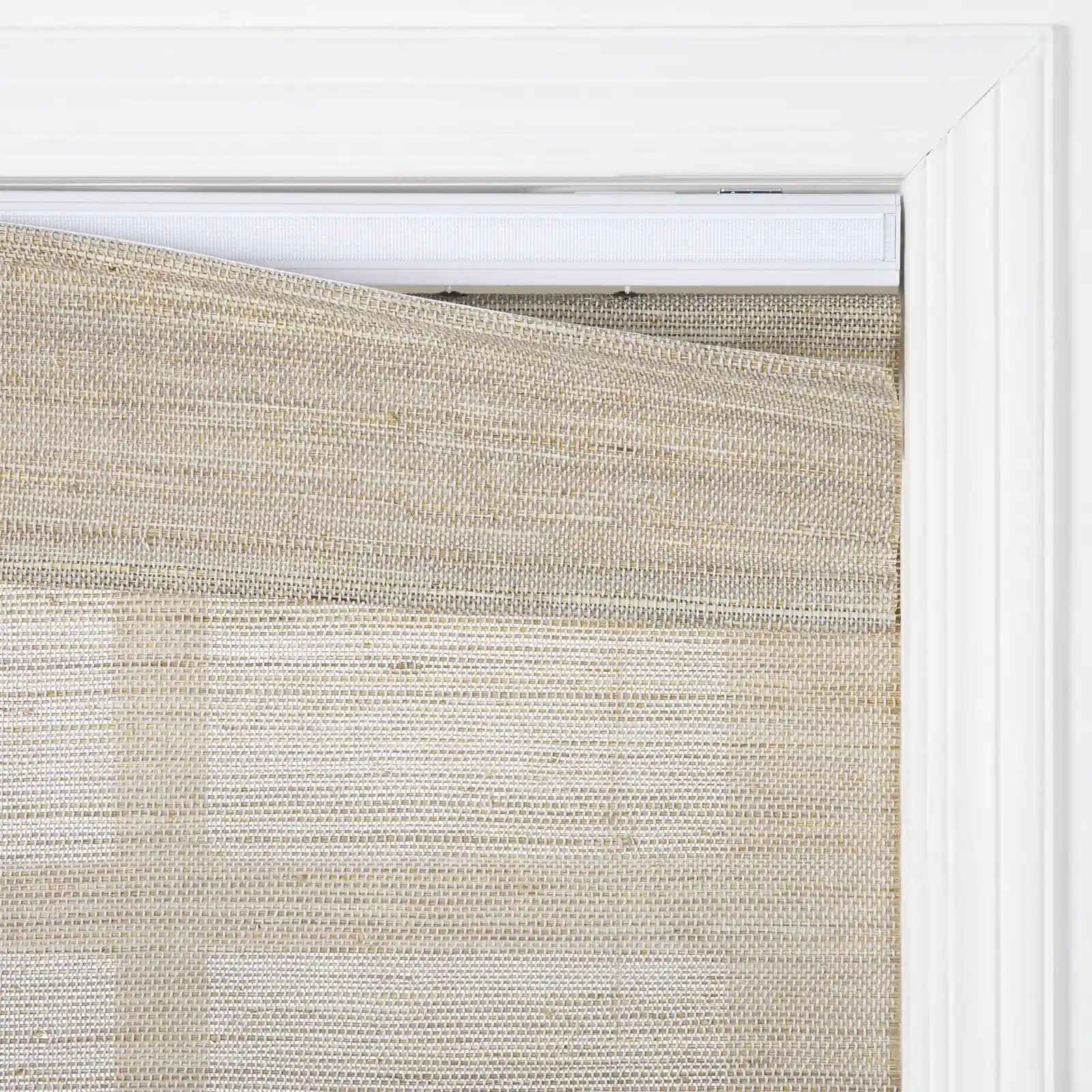Lay Natural Ramie Top Down Bottom Up Woven Wood Shade Cordless - Wall White - Image 18