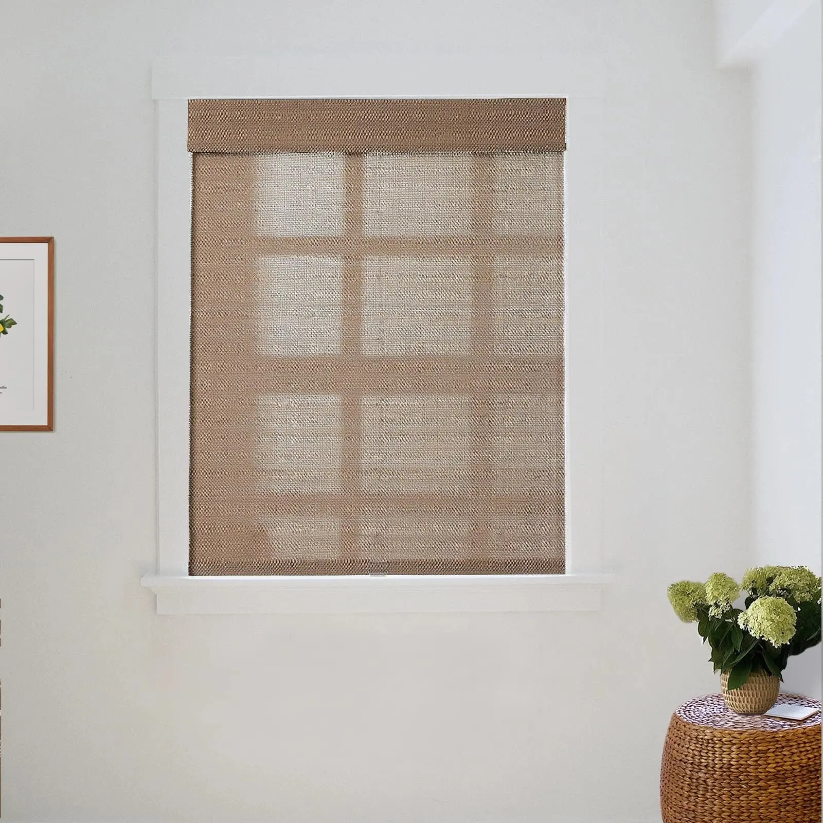 Lay Natural Woven Bamboo Shade - Teak - Image 11