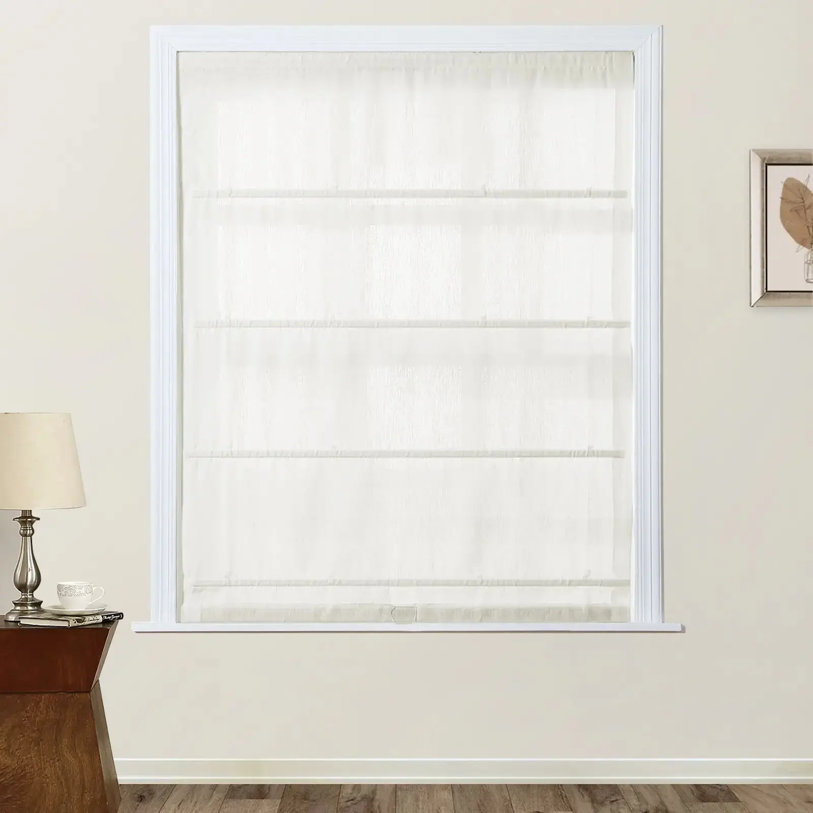 Patti Belgian Linen Roman Shade Cordless - Image 28