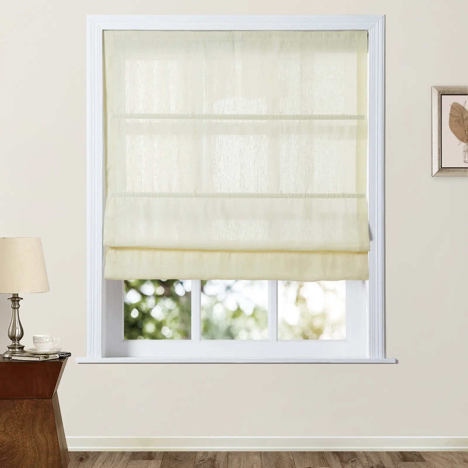 Patti Belgian Linen Cordless Roman Shade Plus Size - Image 19