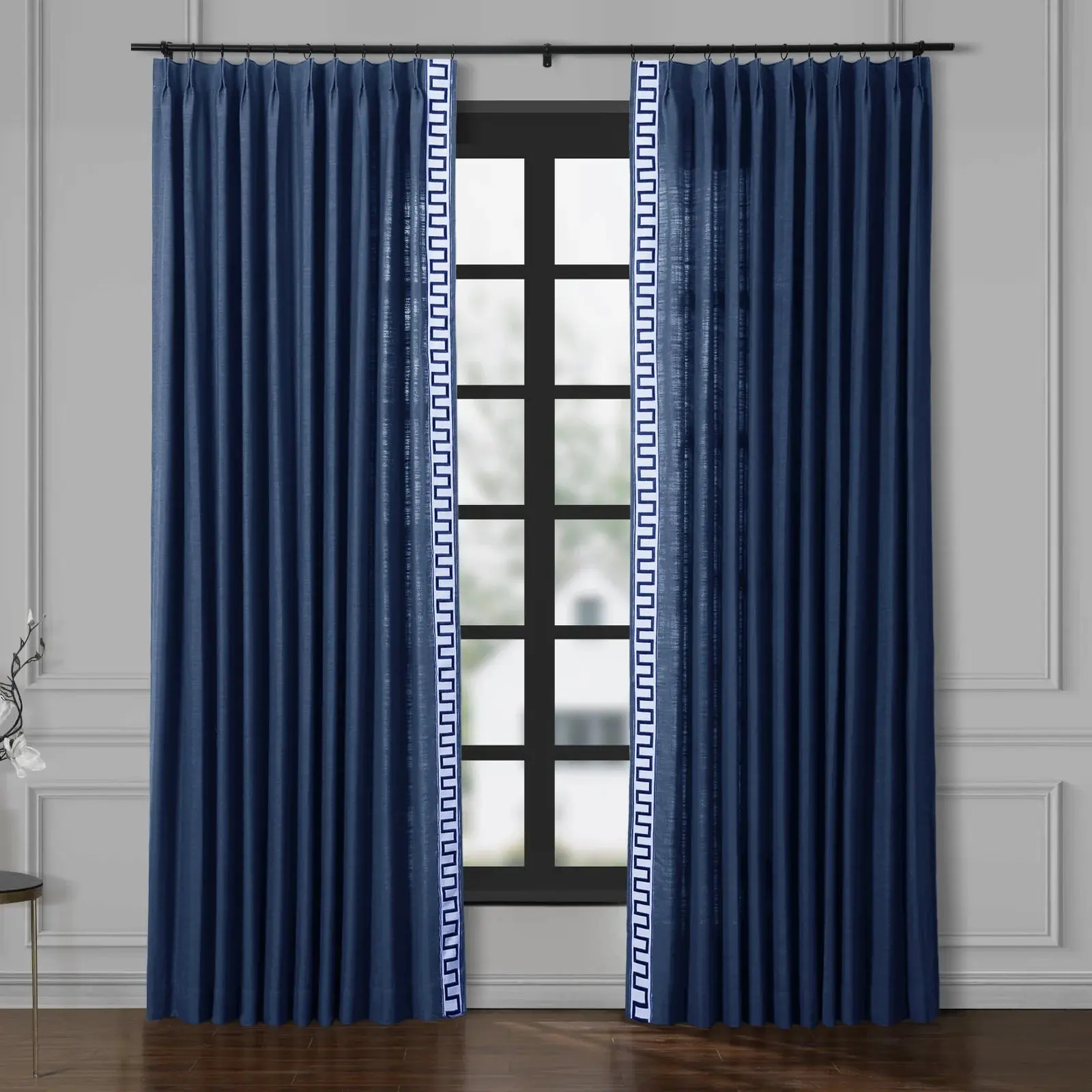 Patti Linen Curtains with Border Trim (Sold per Pair) - Image 10