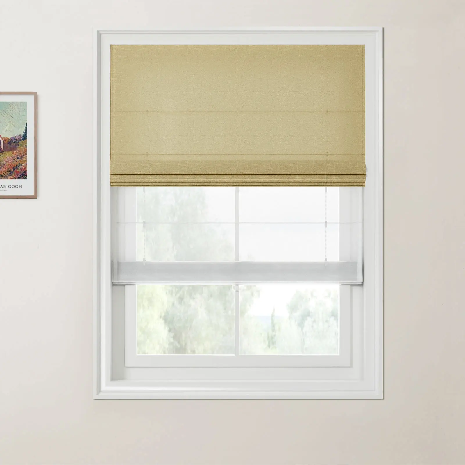Patti Linen Day Night Roman Shade Cordless - Image 11