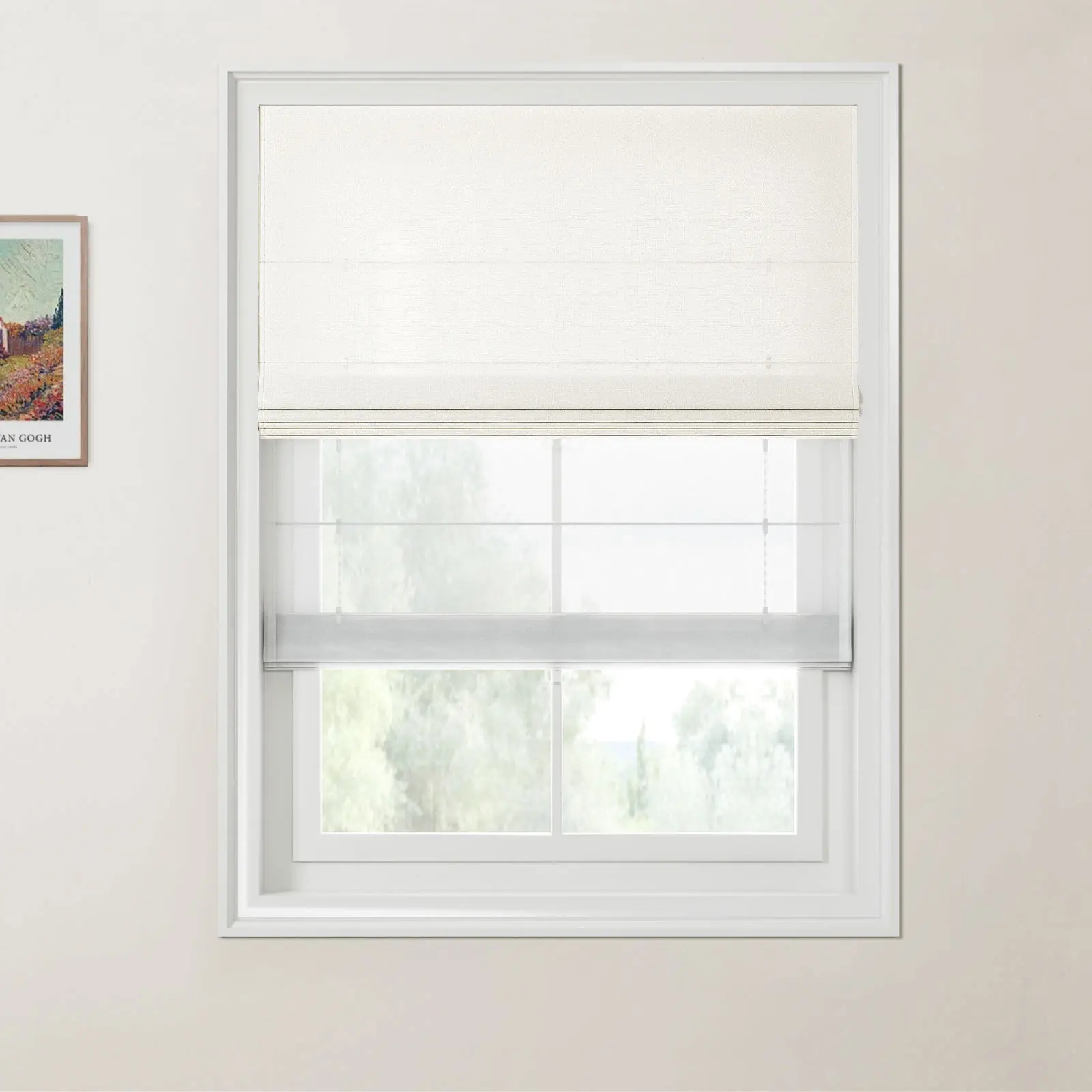 Patti Linen Day Night Roman Shade Cordless - Image 8
