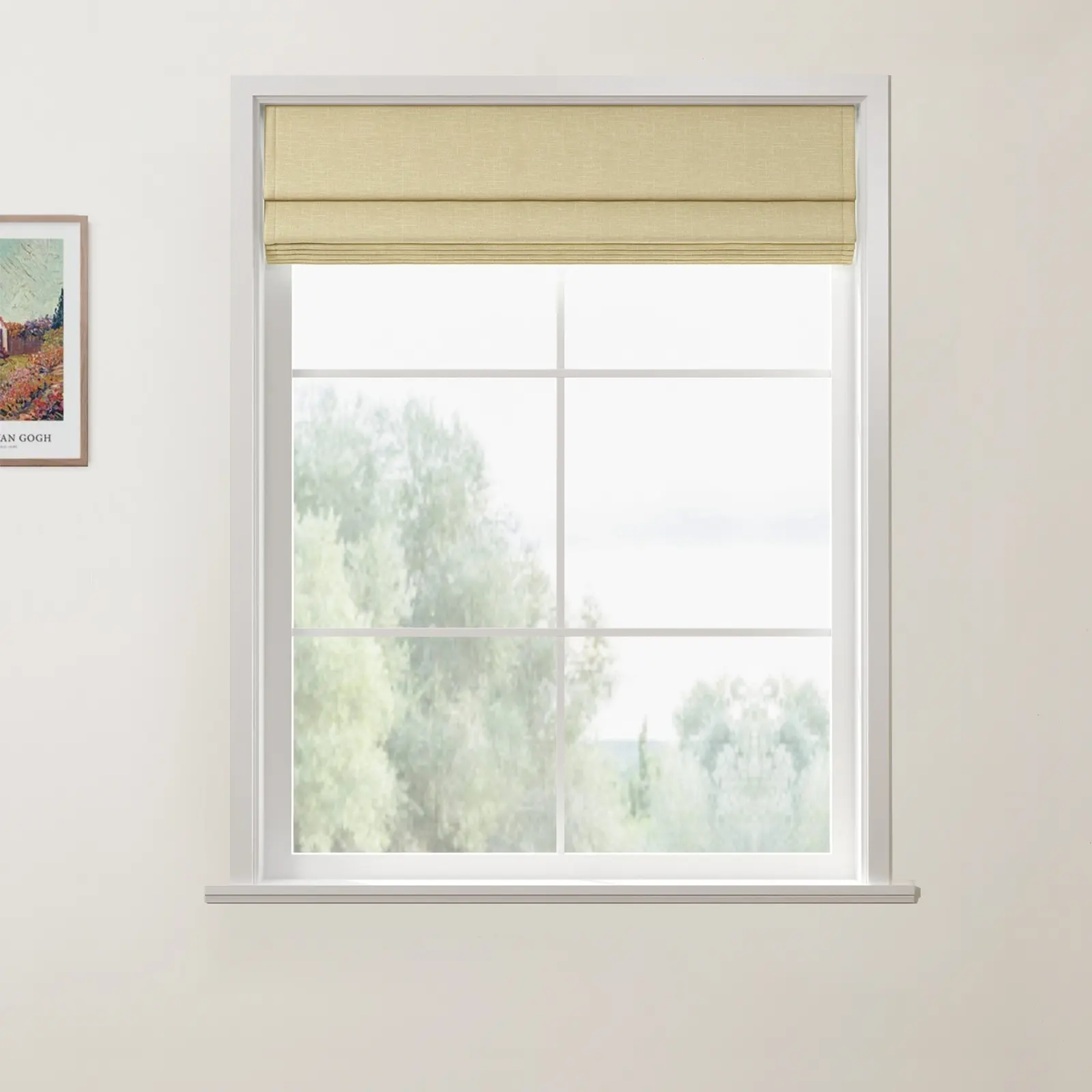Patti Linen Deco Fold Roman Shade Cordless - Image 15