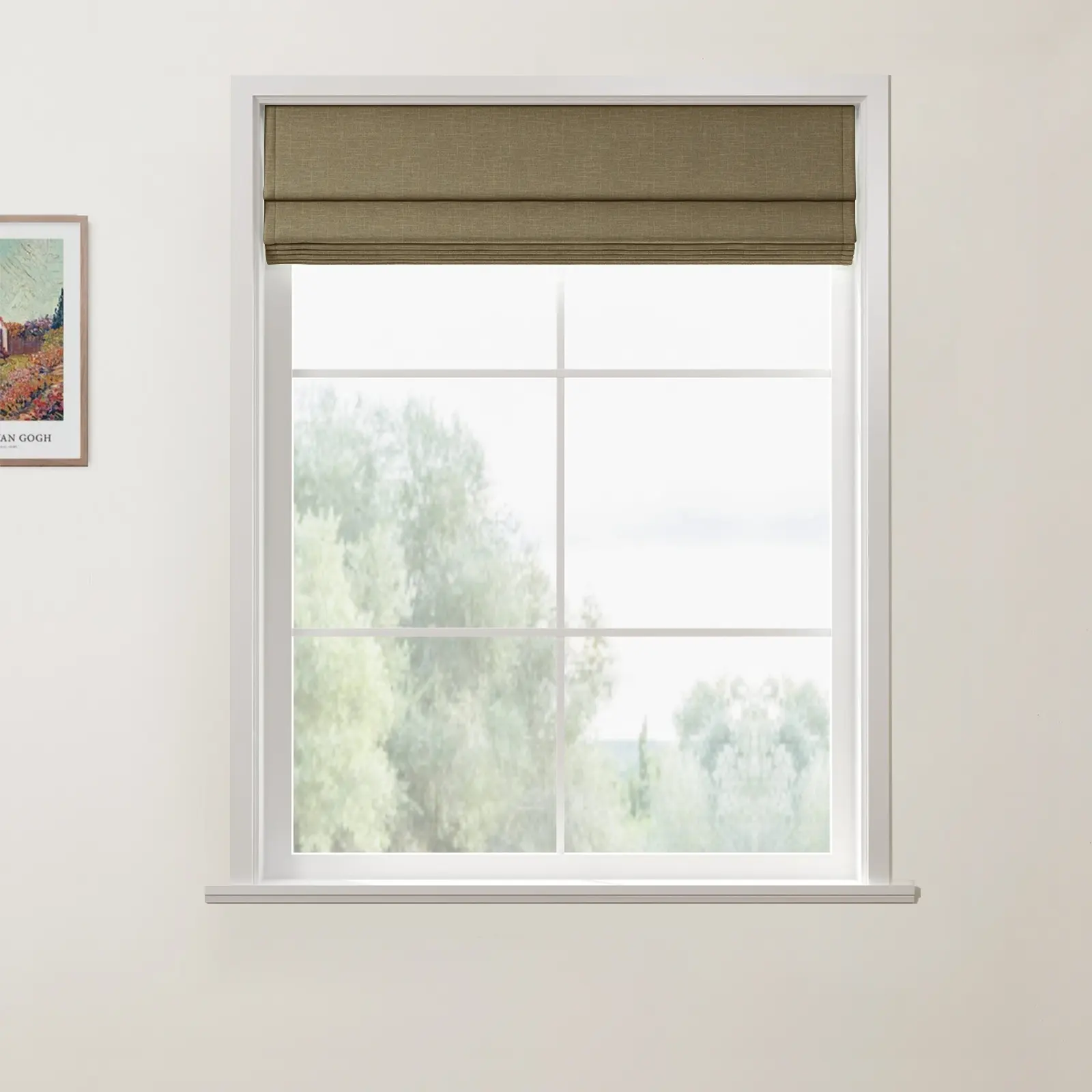 Patti Linen Deco Fold Roman Shade Cordless - Image 21
