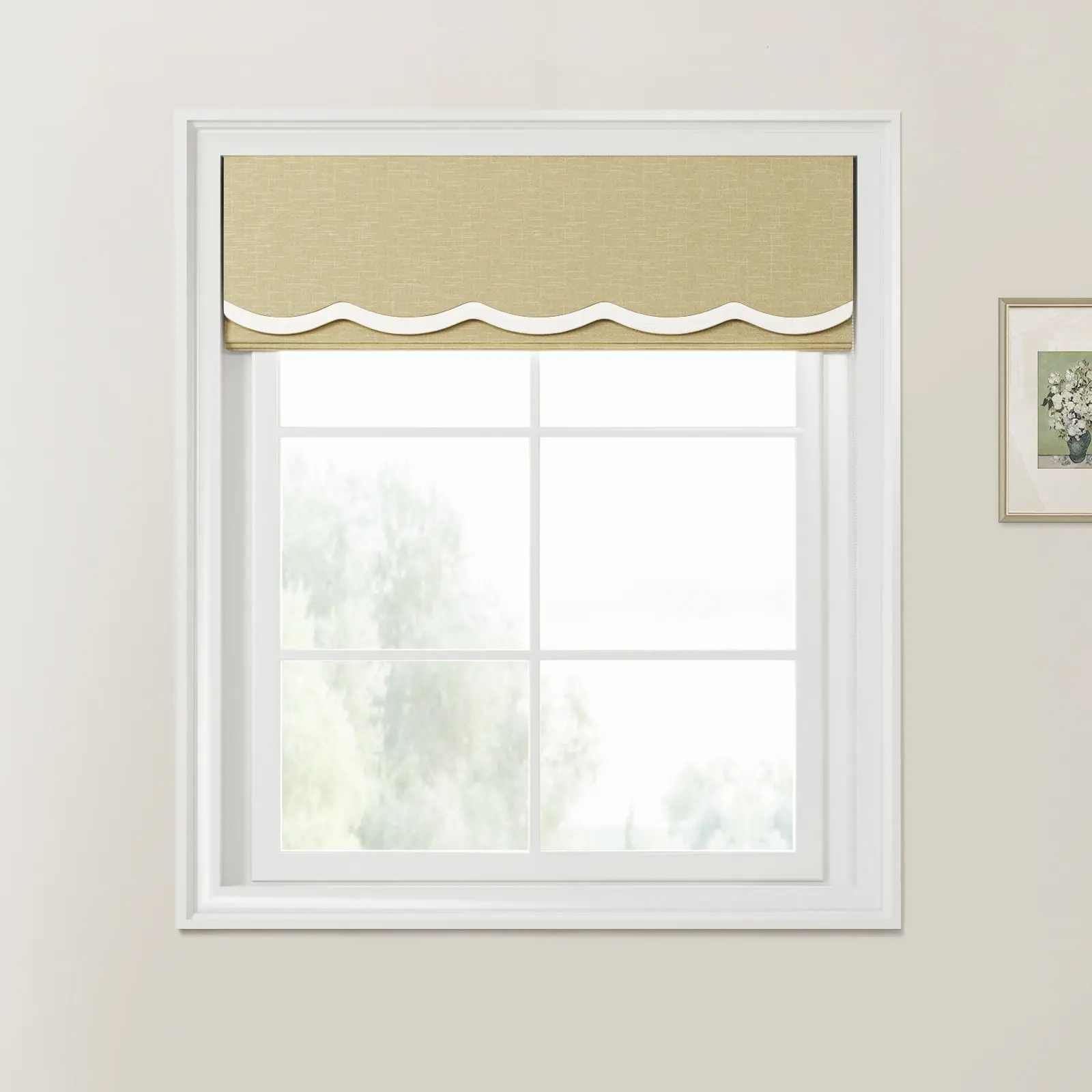 Patti Linen Valanced Day Night Roman Shade Cord Lift - Image 15