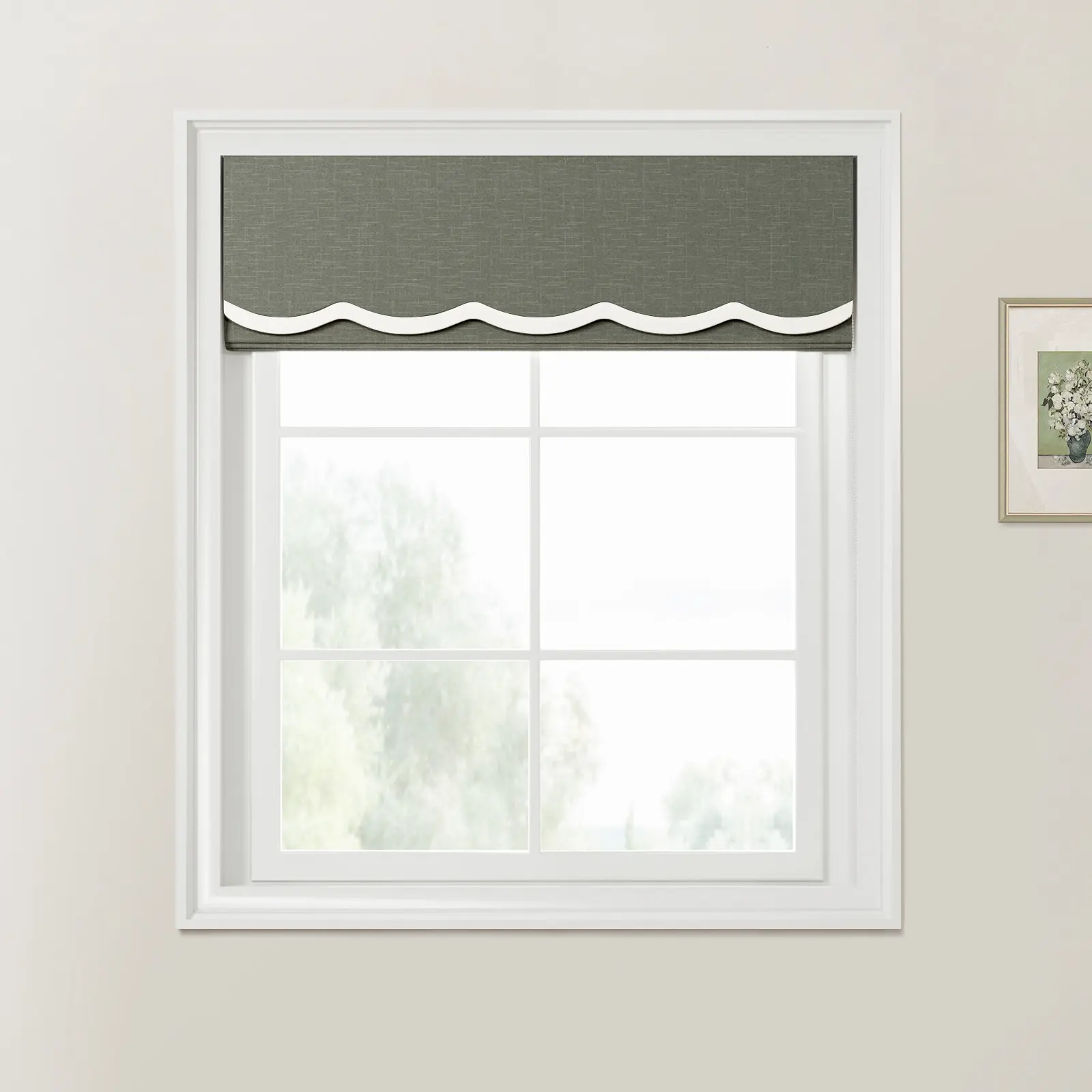 Patti Linen Valanced Day Night Roman Shade Cord Lift - Image 33