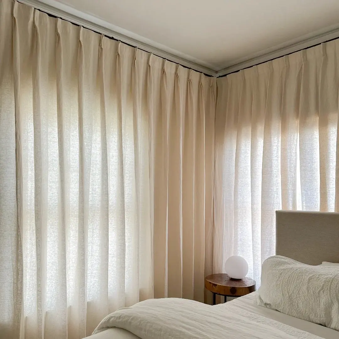 Patti Premium 100% Belgian Flax Linen Curtain Pleated - Image 17