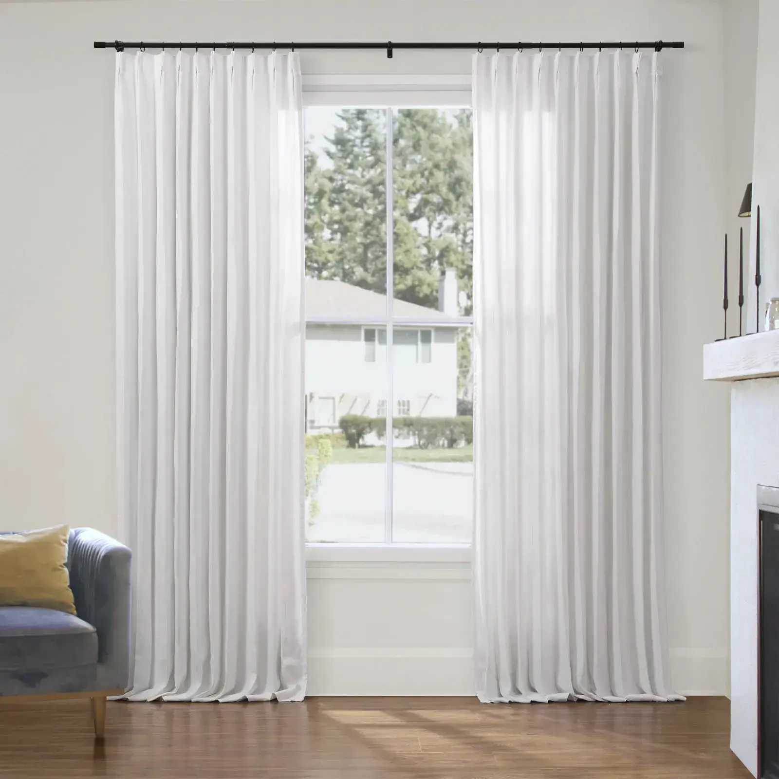 Patti Premium 100% Belgian Flax Linen Curtain Pleated - Image 43