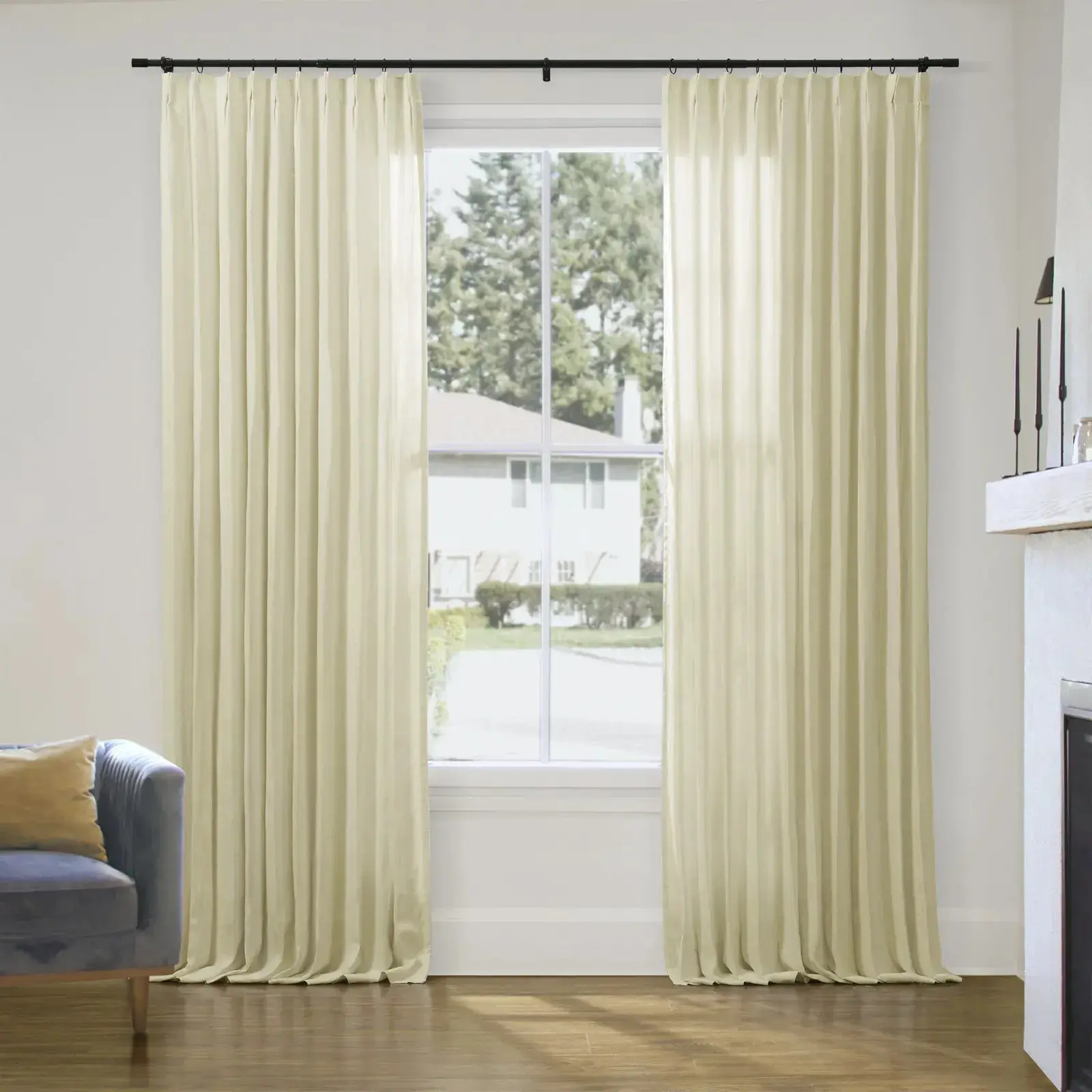 Patti Premium 100% Belgian Flax Linen Curtain Pleated - Image 38