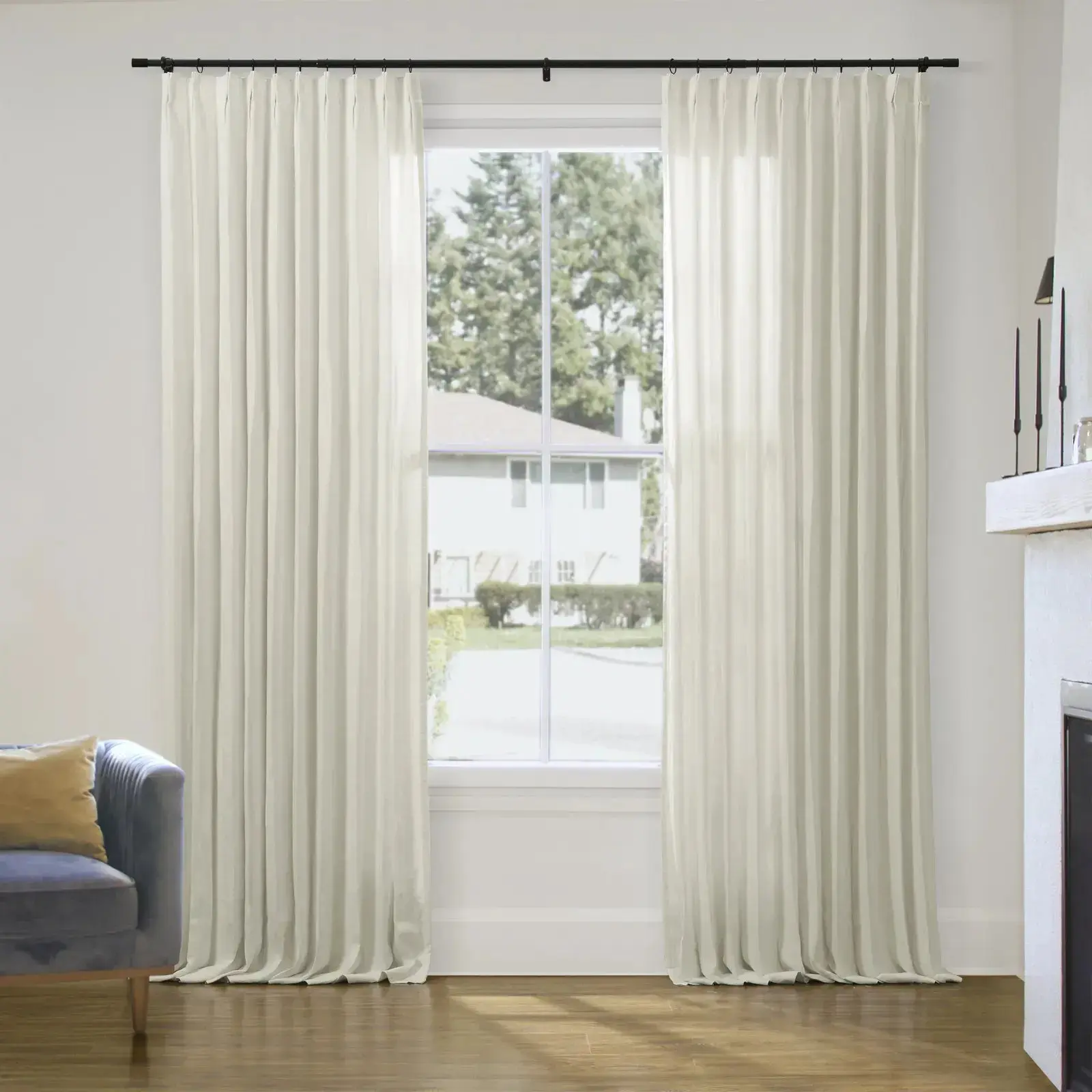 Patti Premium 100% Belgian Flax Linen Curtain Pleated - Image 11