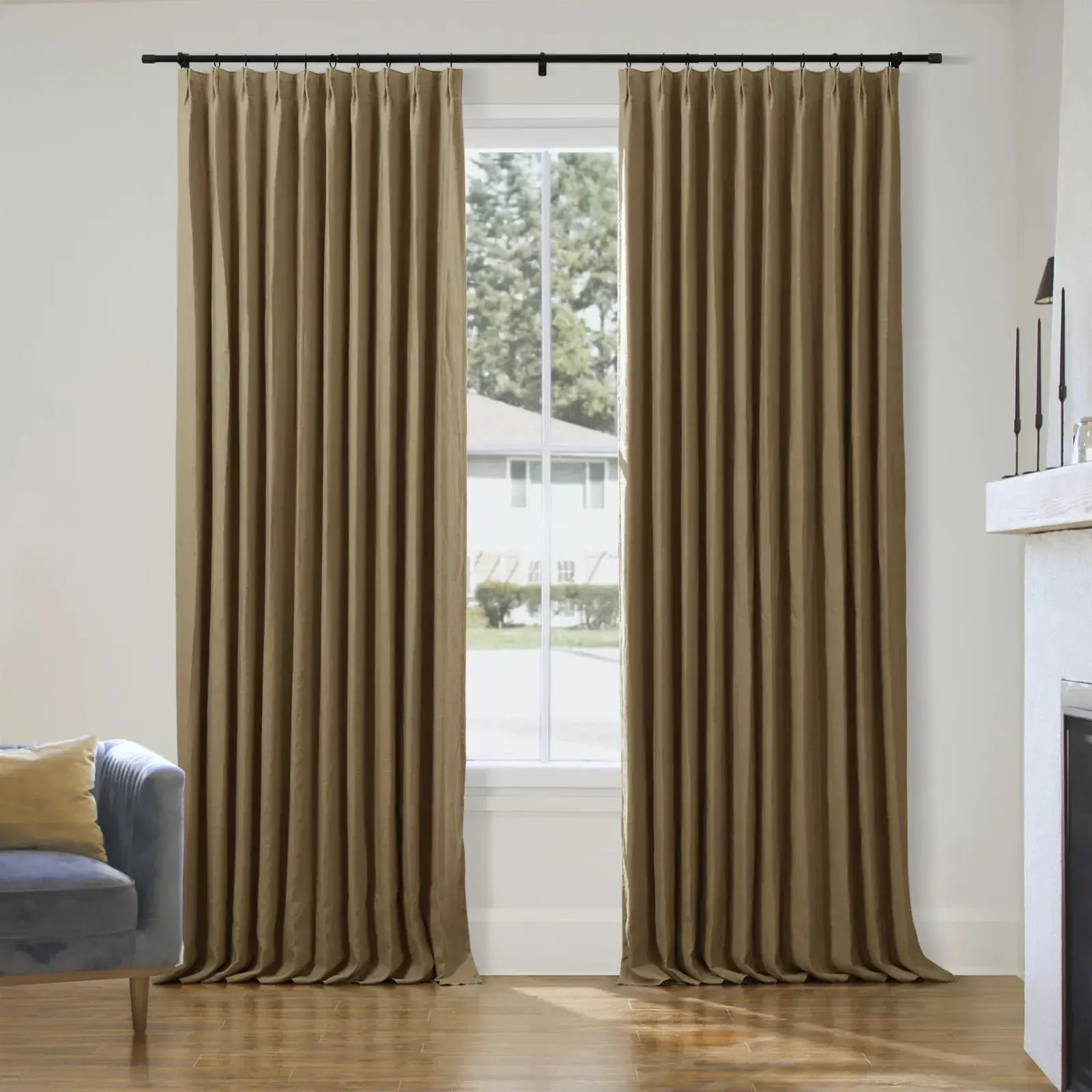 Patti Premium 100% Belgian Flax Linen Curtain Pleated - Image 47