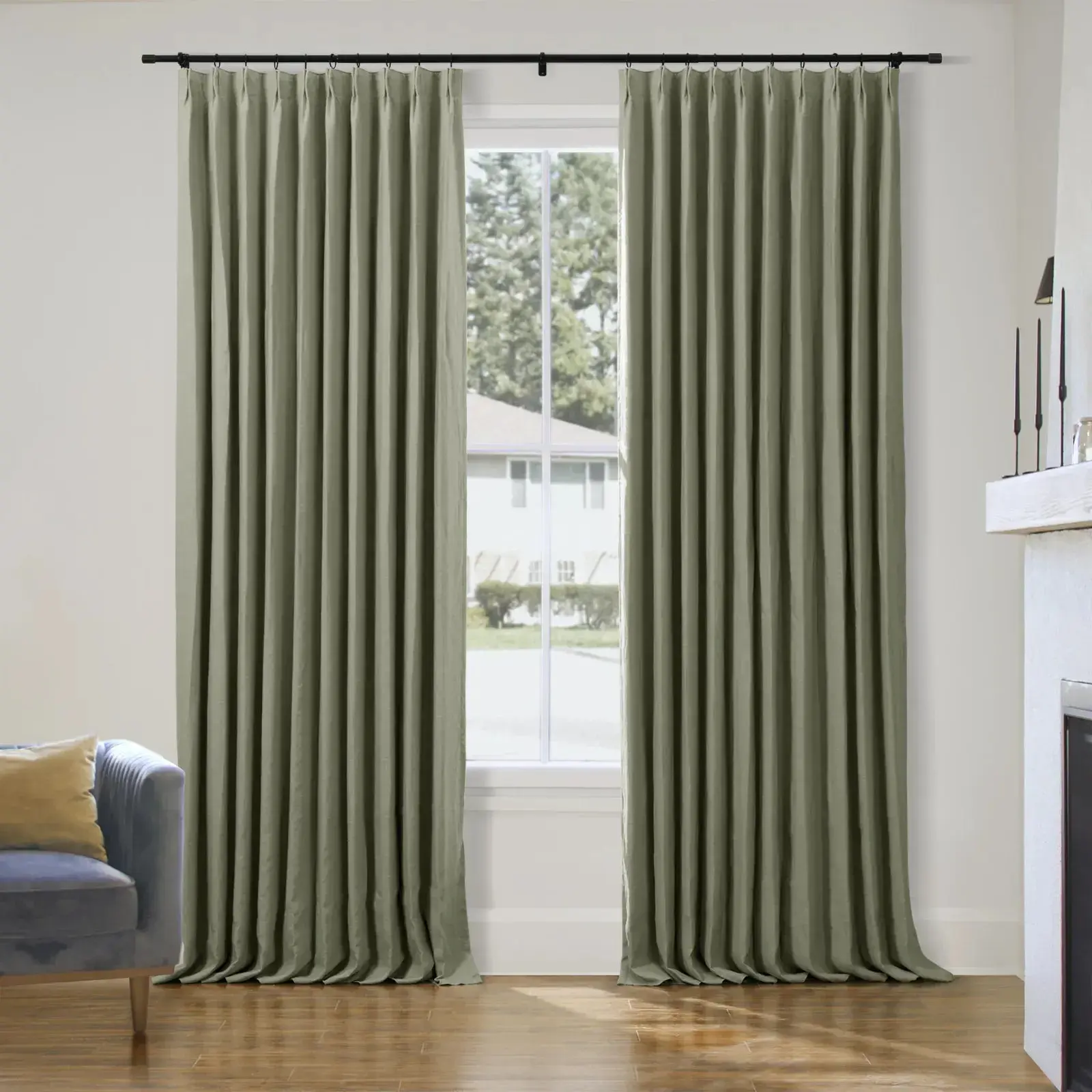 Patti Premium 100% Belgian Flax Linen Curtain Pleated - Image 52