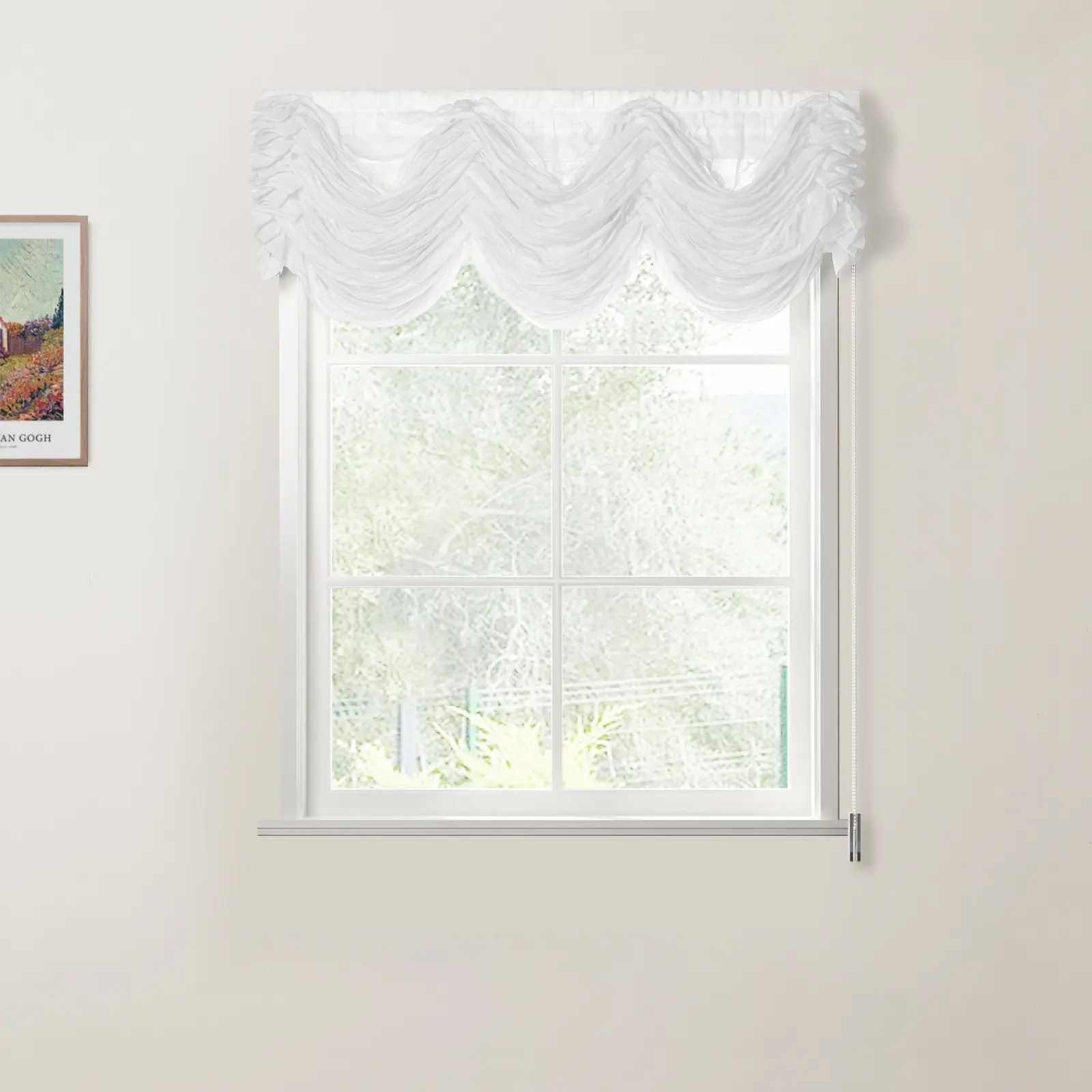 Pleated Austrian Sheer Roman Shade Cord Lift - Image 10