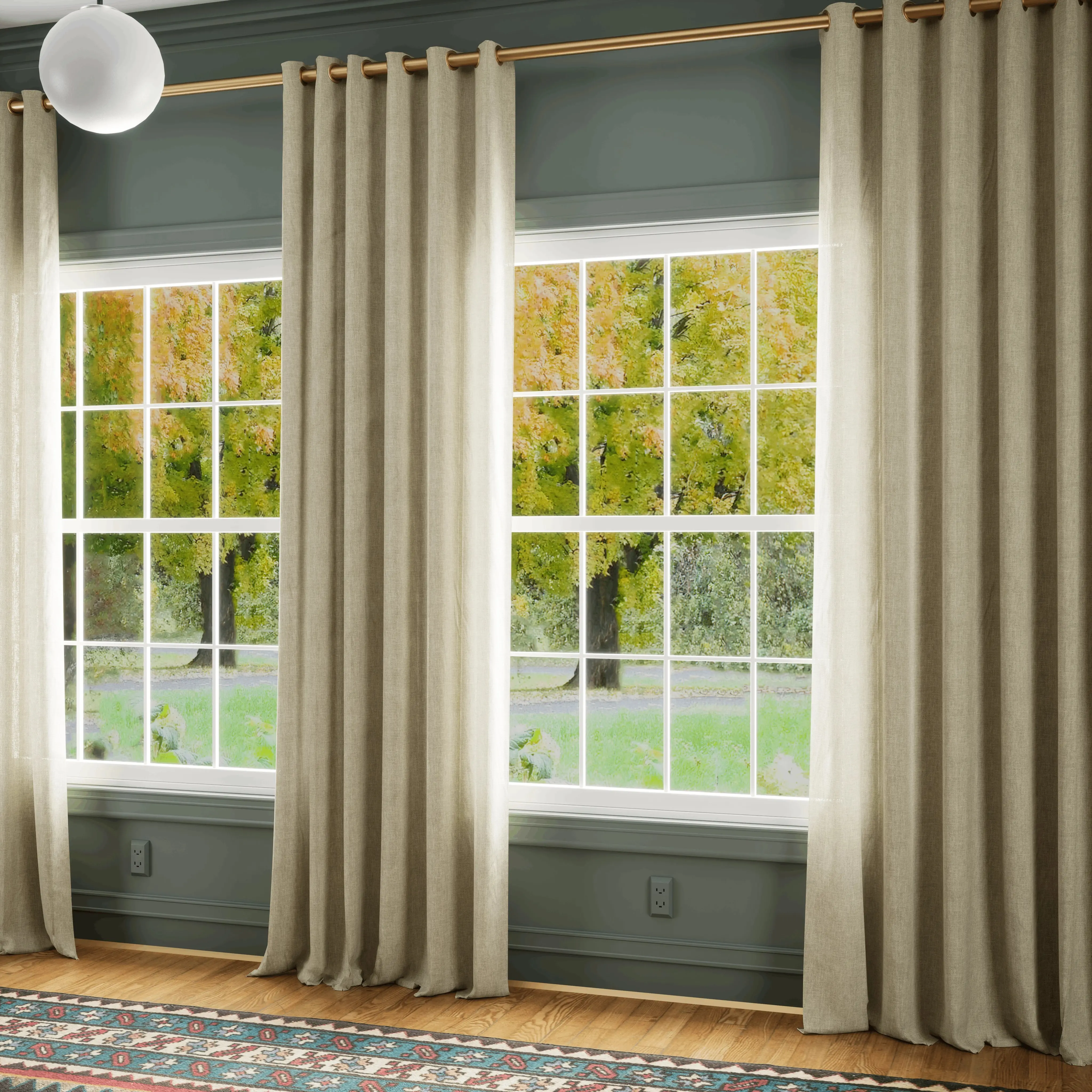 Patti Premium Belgian Flax Linen Curtains Grommet - Image 3