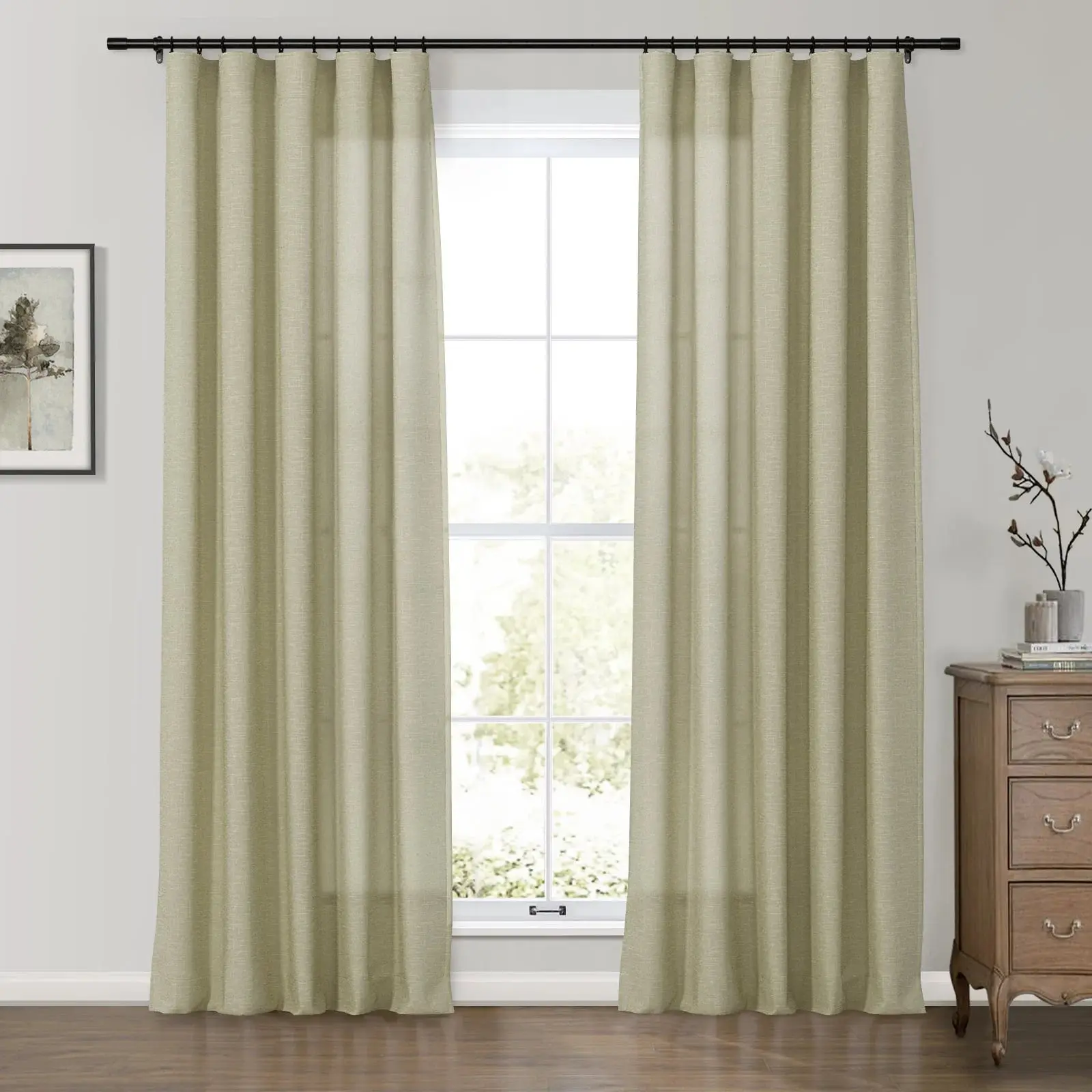Premium Belgian Linen Flax Curtain Soft Top Patti - Image 8