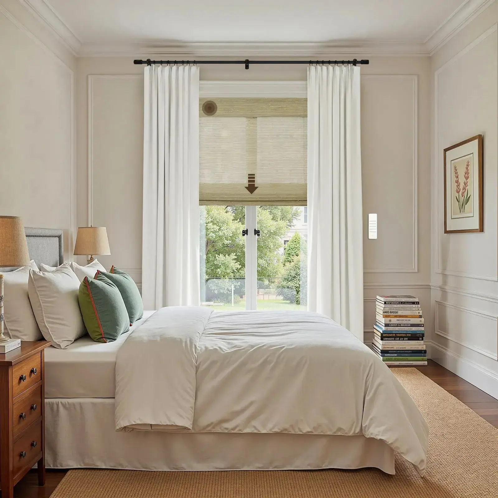 Rae Motorized Window Shades Bamboo Woven - Series P - Image 3
