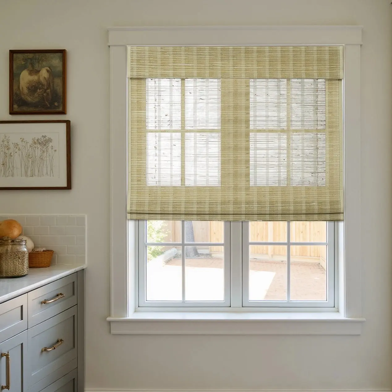 Rae Natural Ramie Bamboo Woven Shades - Series P - Image 3