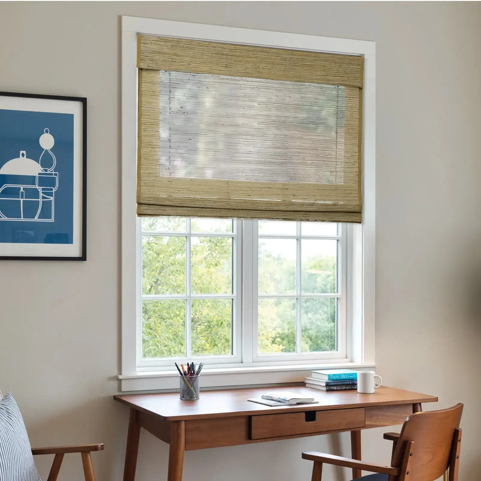 Rae Natural Ramie Bamboo Woven Shades - Series P - Image 9