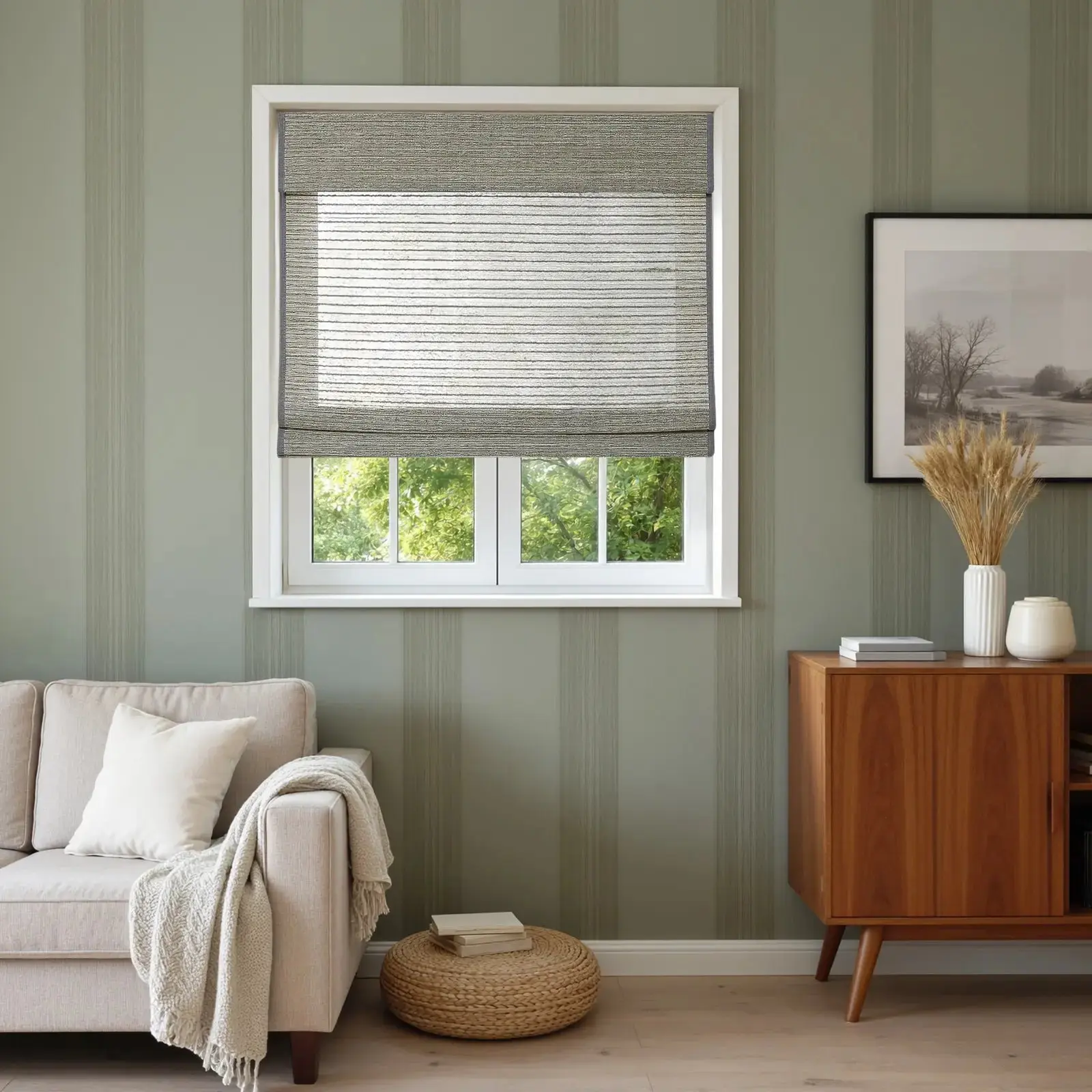 Rae Natural Ramie Flax Woven Wood Shades - Series C - Image 107