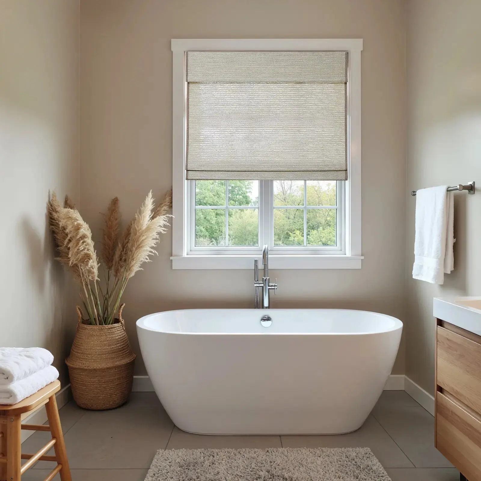 Rae Natural Ramie Flax Woven Wood Shades - Series C - Image 82