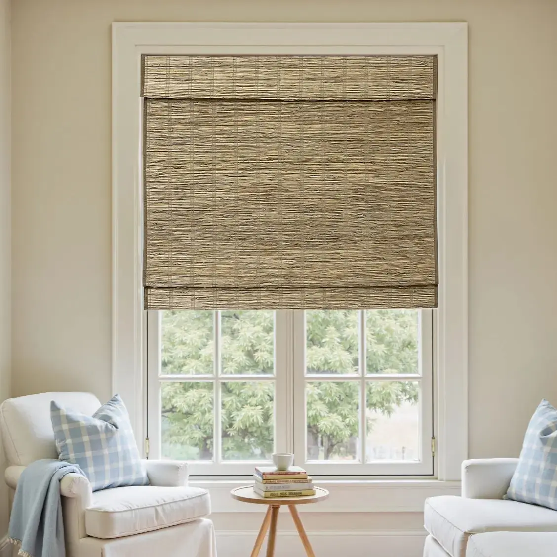 Rae Natural Ramie Jute Woven Wood Shades - Series M