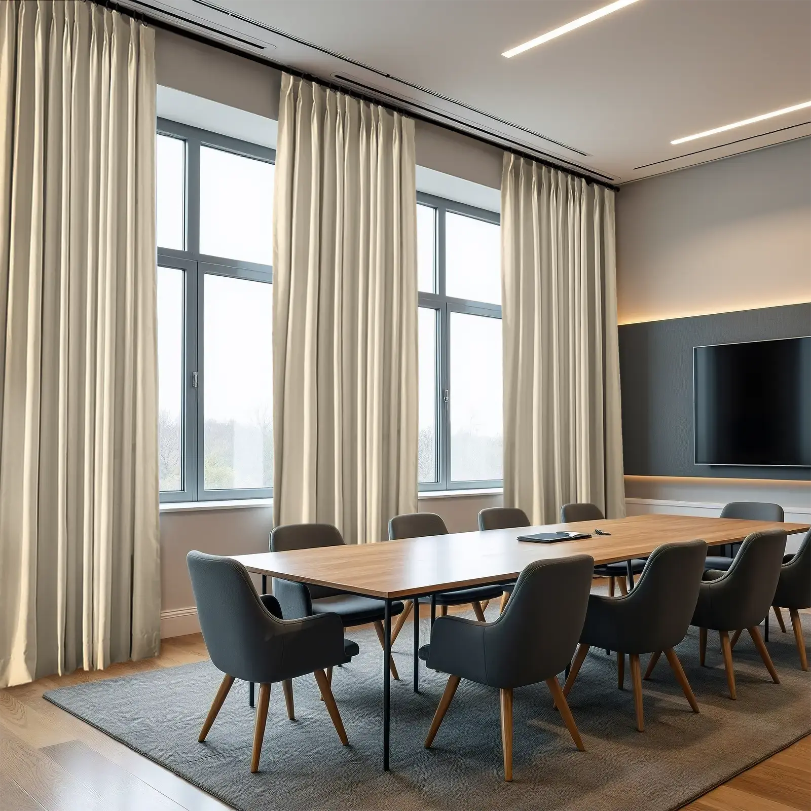 REGAL Fireproof Flame Retardant Curtain Pleated - Image 3