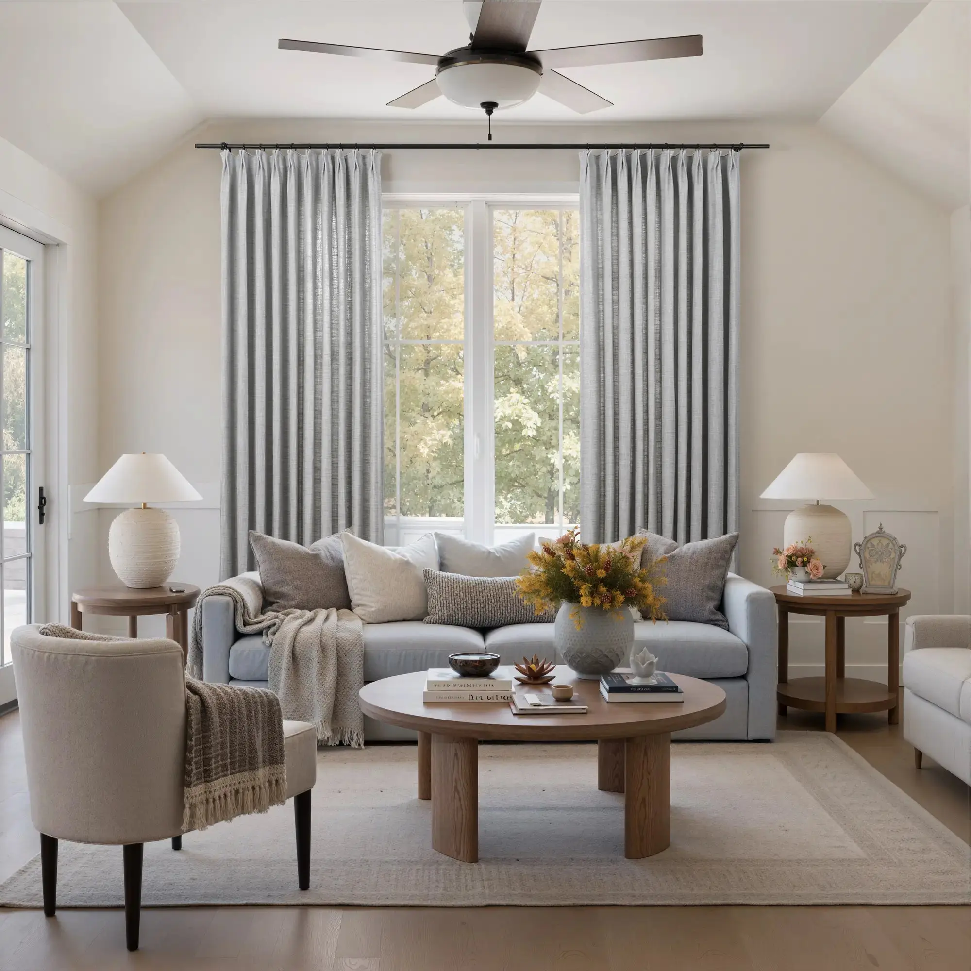 Reid Herringbone Curtain Pleated - Image 10