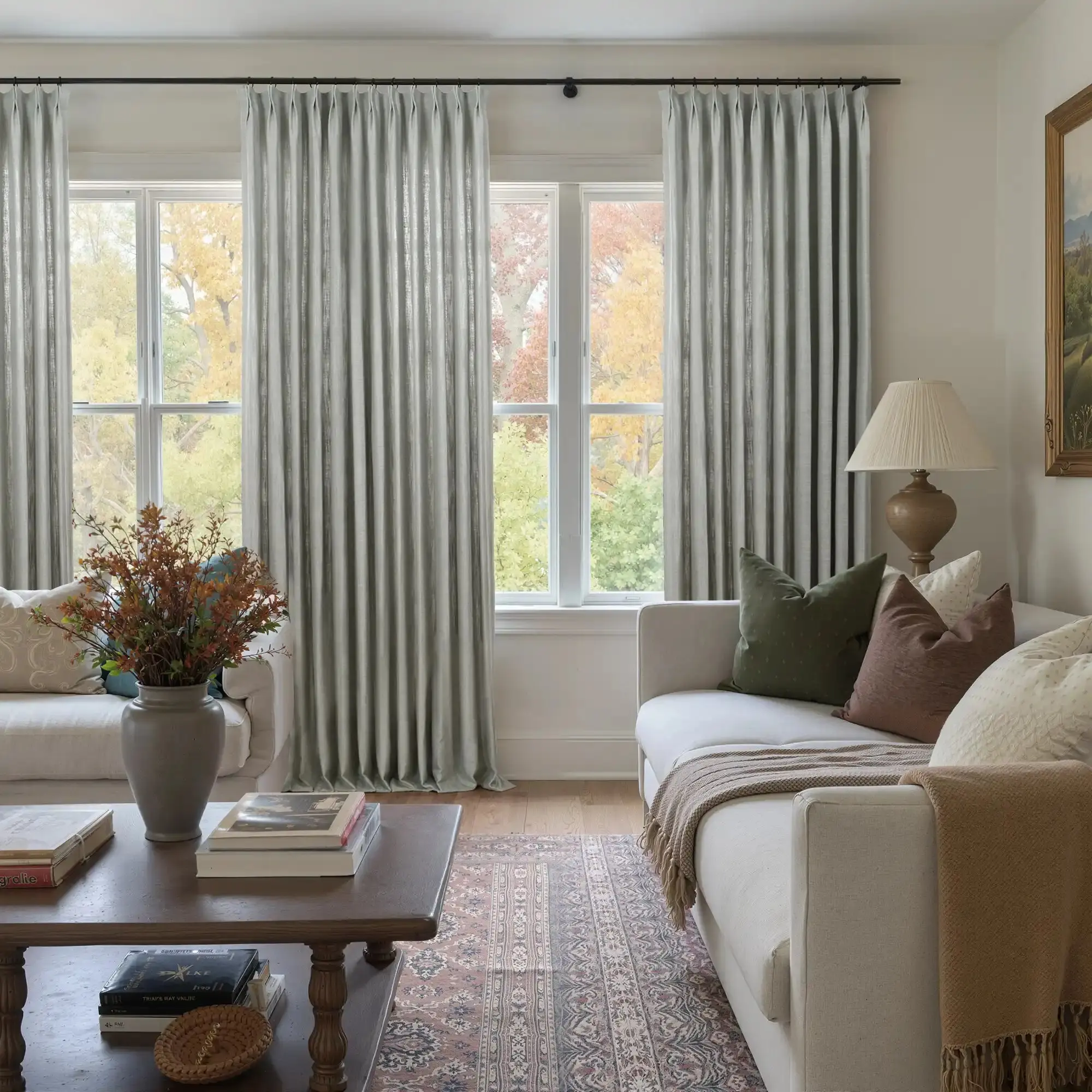 Reid Herringbone Curtain Pleated - Image 11