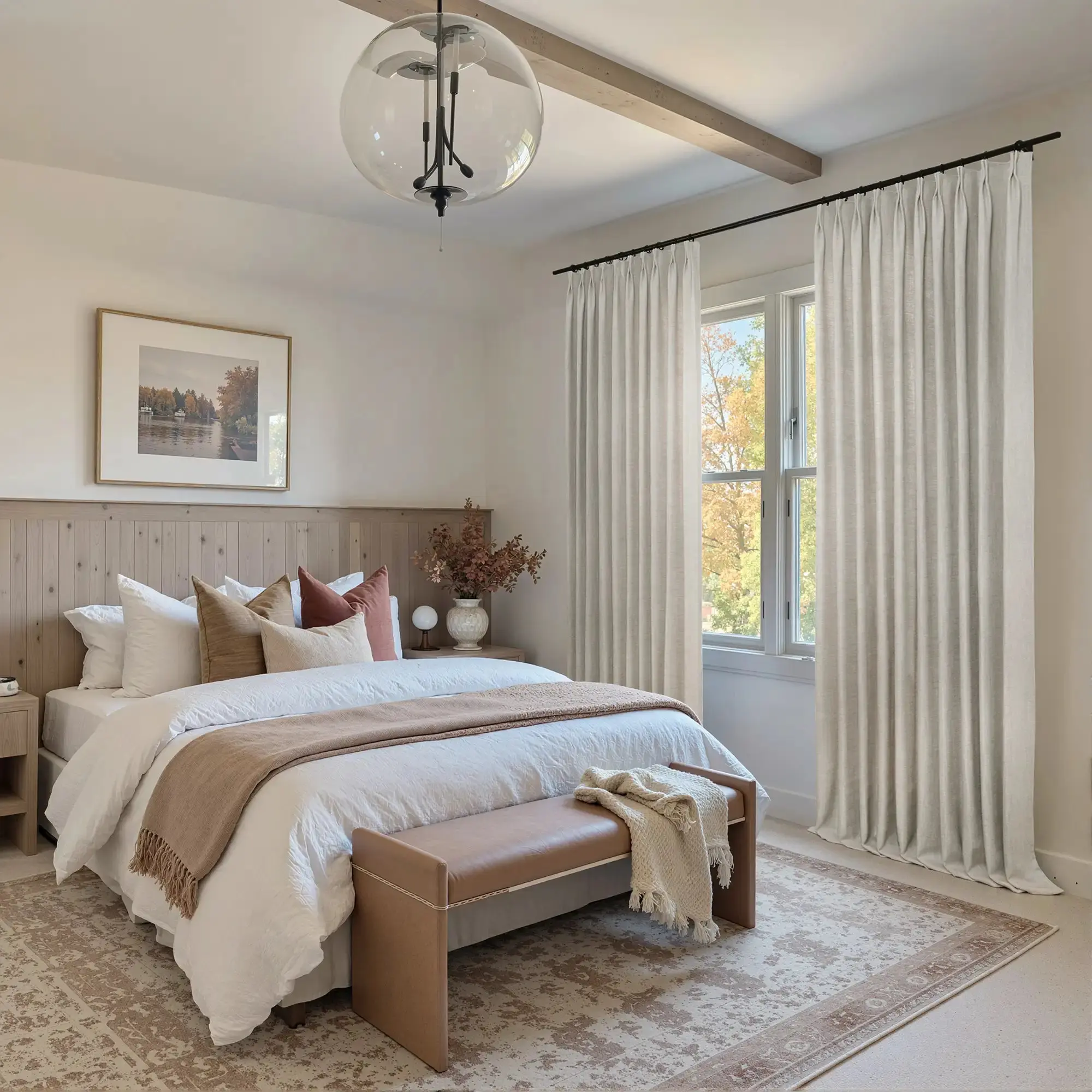Reid Herringbone Curtain Pleated - Image 2