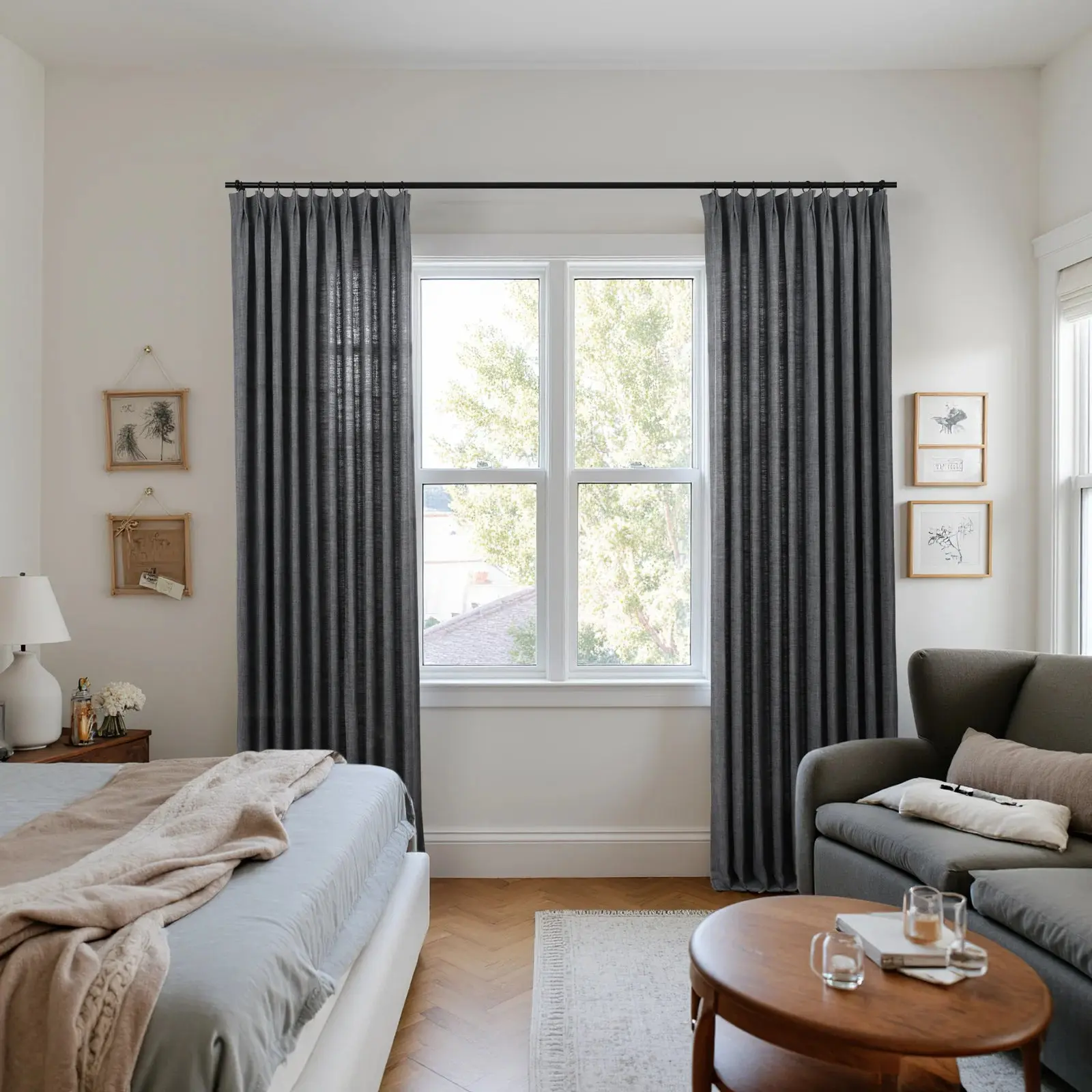 Reid Herringbone Curtain Pleated - Image 23