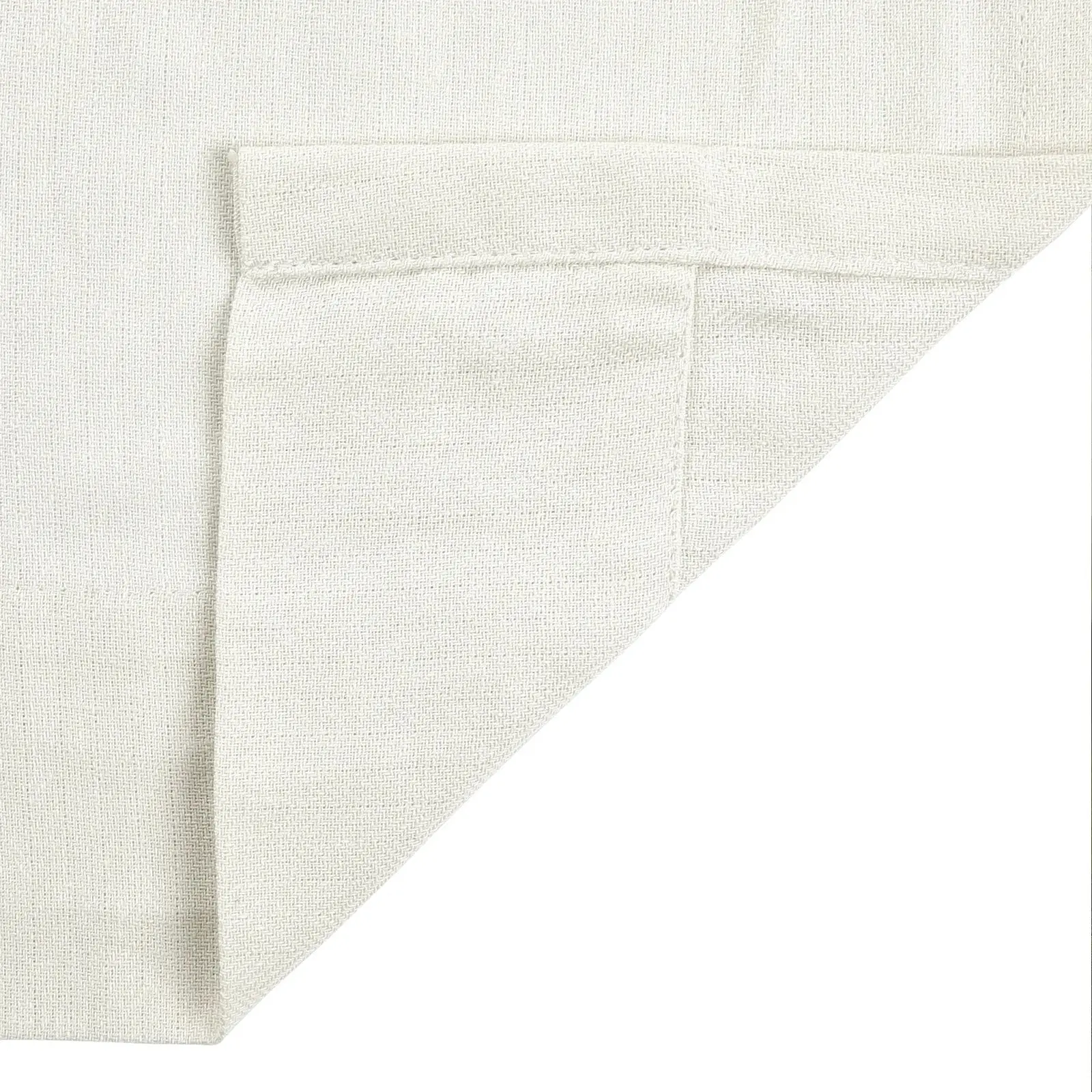 Ron Linen Herringbone Custom Curtain Pleated - Image 14