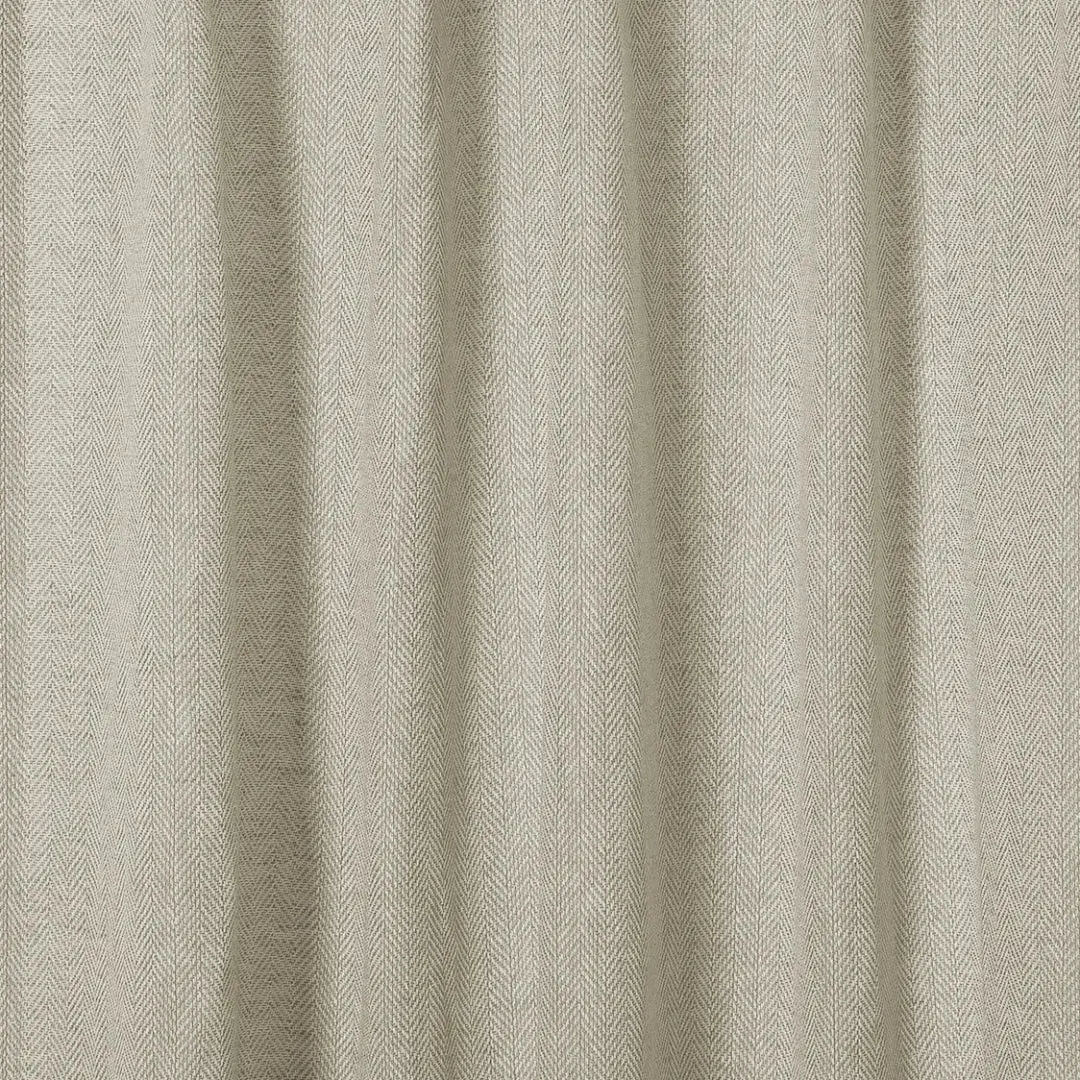Ron Linen Herringbone Custom Curtain Pleated - Image 17