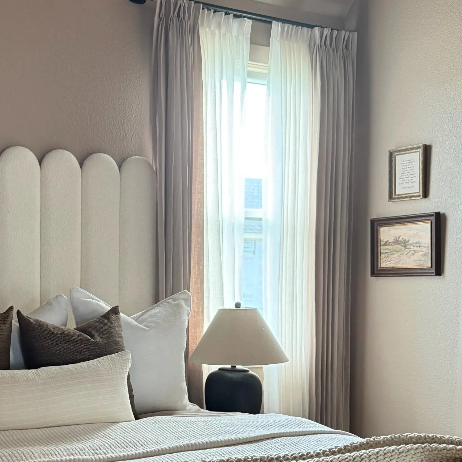 Ron Linen Herringbone Custom Curtain Pleated - Image 4