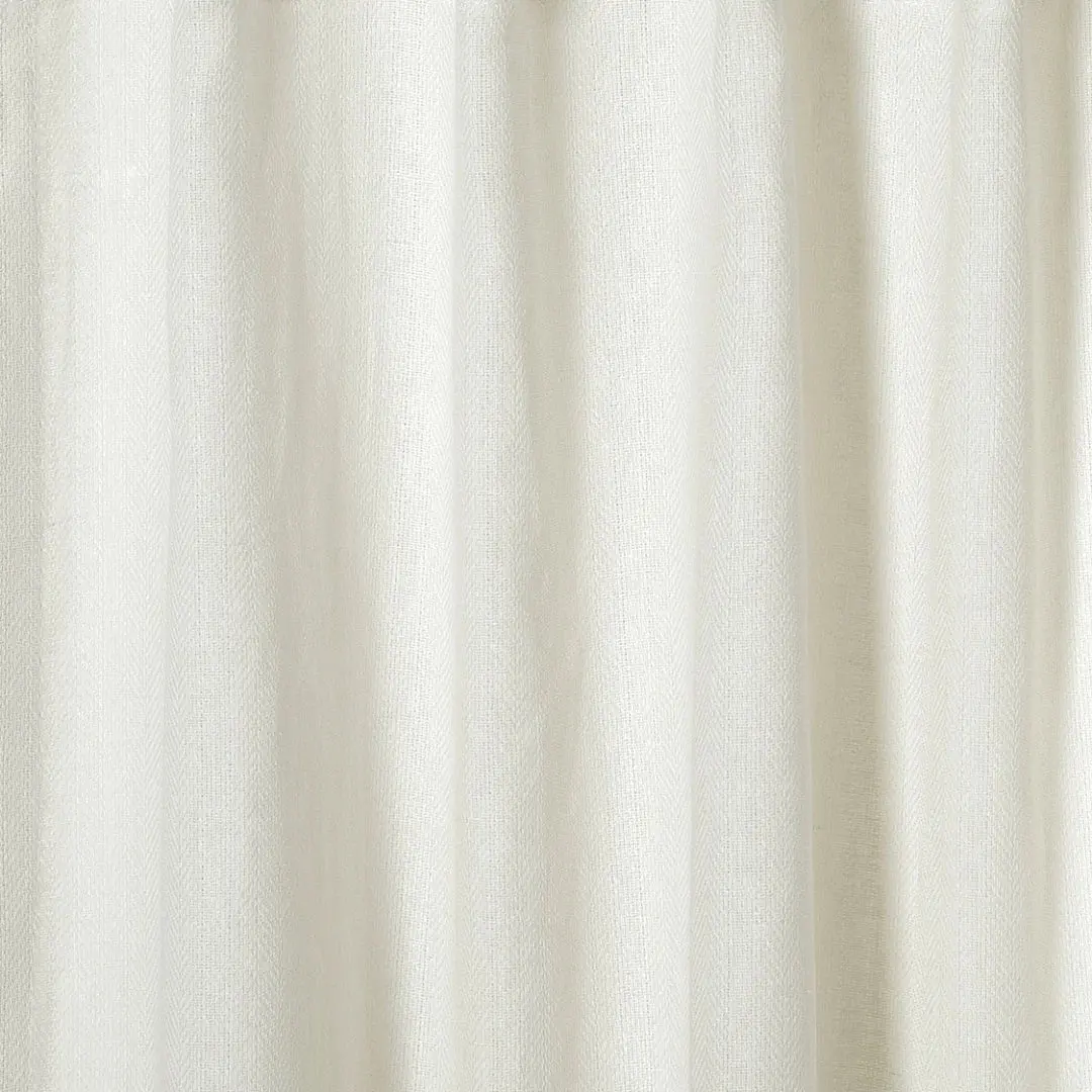 Ron Linen Herringbone Custom Curtain Pleated - Image 9