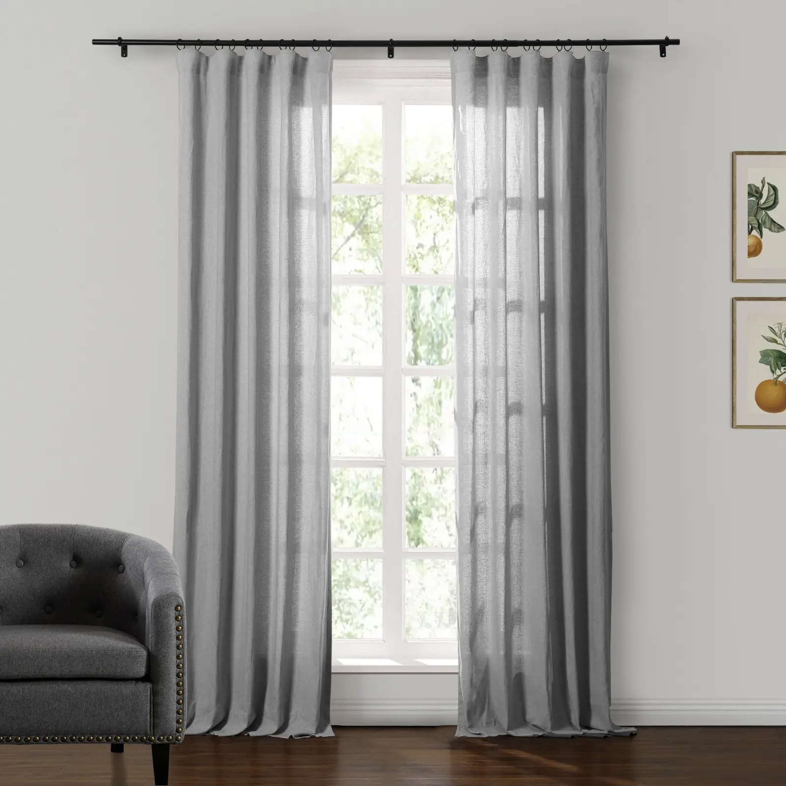 Ron Linen Cotton Herringbone Curtain Soft Top - Image 14