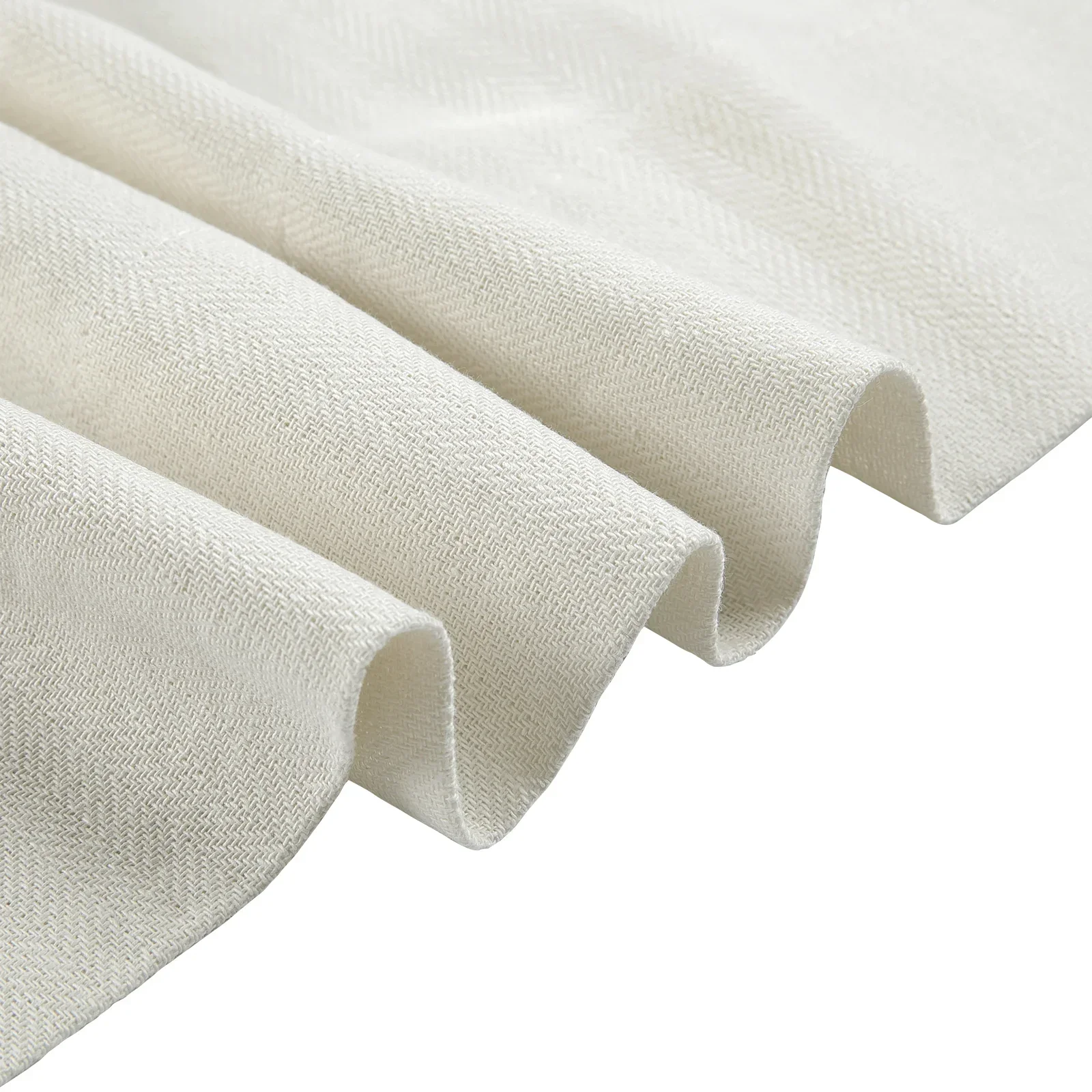 Ron Linen Cotton Herringbone Curtain Soft Top - Image 4
