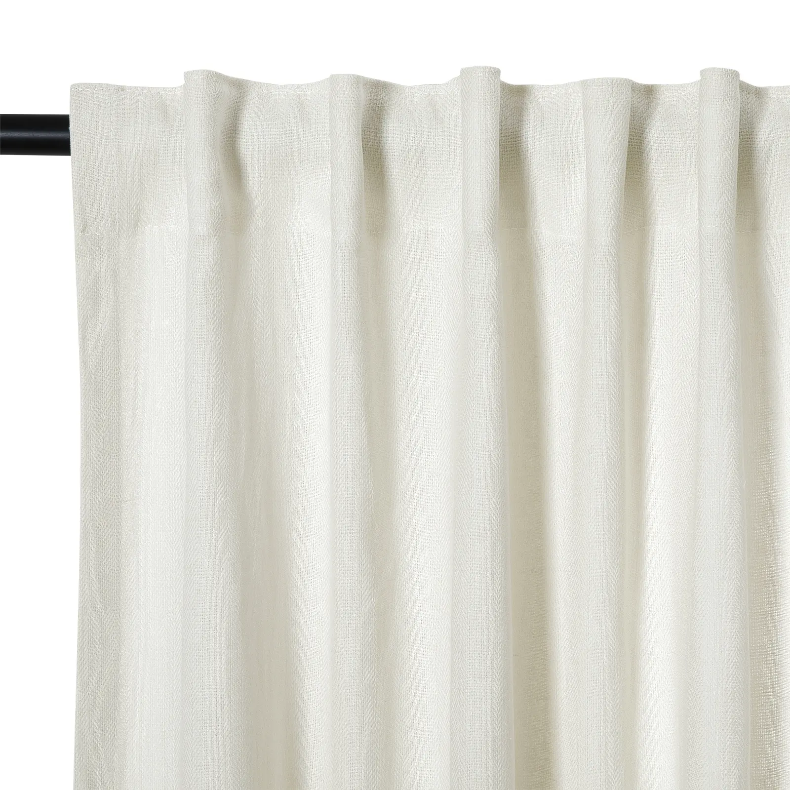 Ron Linen Cotton Herringbone Curtain Soft Top - Image 9