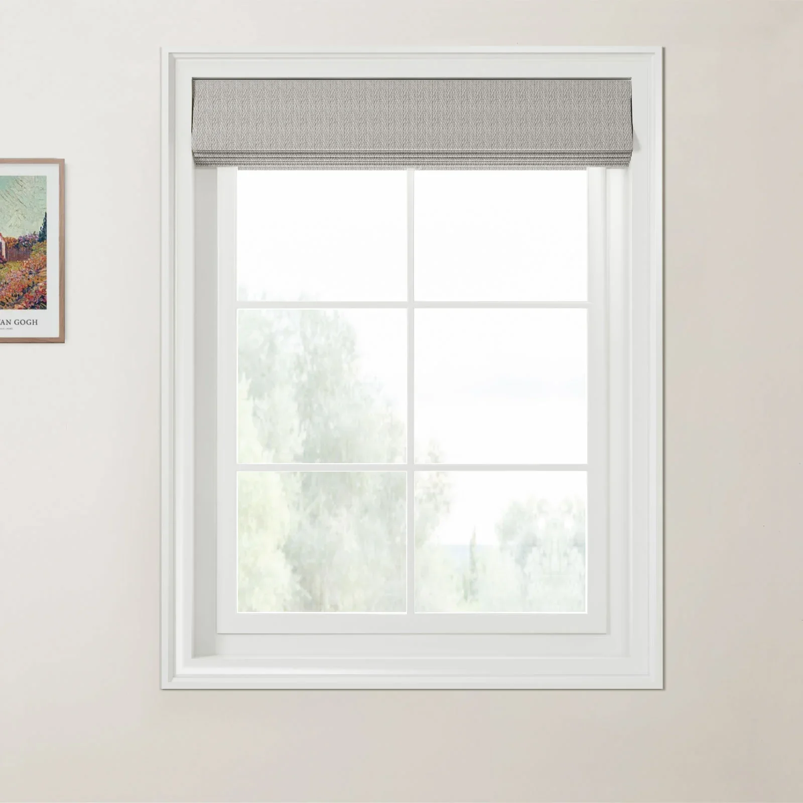 Ron Linen Cotton Herringbone Day Night Roman Shade Cordless - Image 13