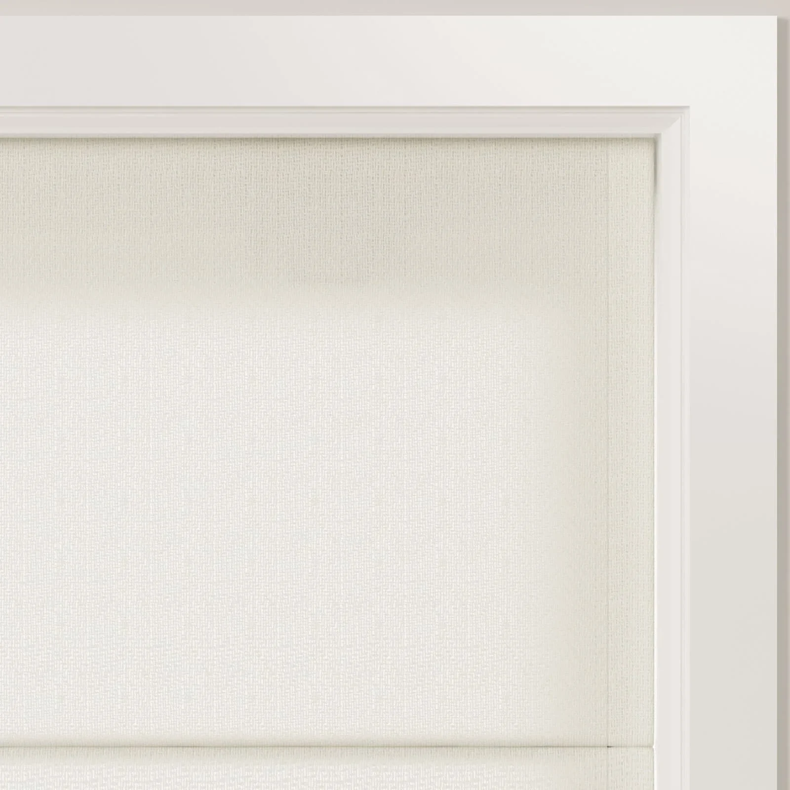 Ron Linen Cotton Herringbone Flat Fold Roman Shade Cordless - Image 3